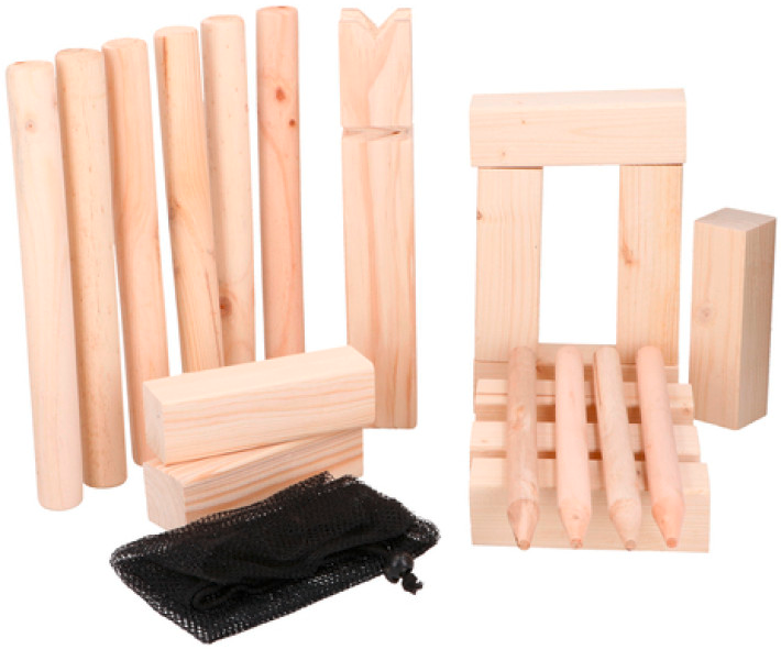 Eddy Toys Kubb-Wurfspiel aus Holz ab 6
