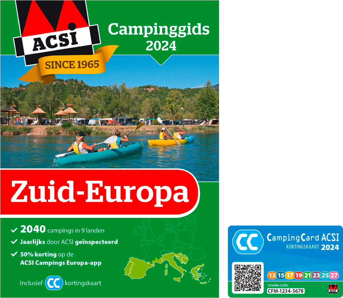 ACSI Campingführer Süd-Europa 2024 niederländische Ausgabe