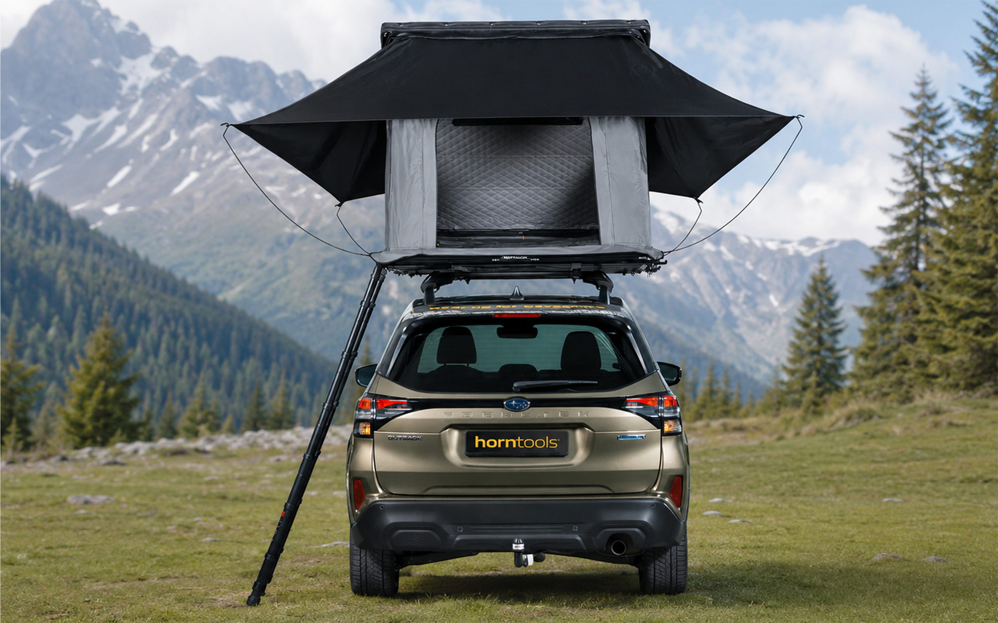 Horntools Cloud Triangle Dachzelt für 2 Personen 140 cm Liegefläche - Klappdachzelte