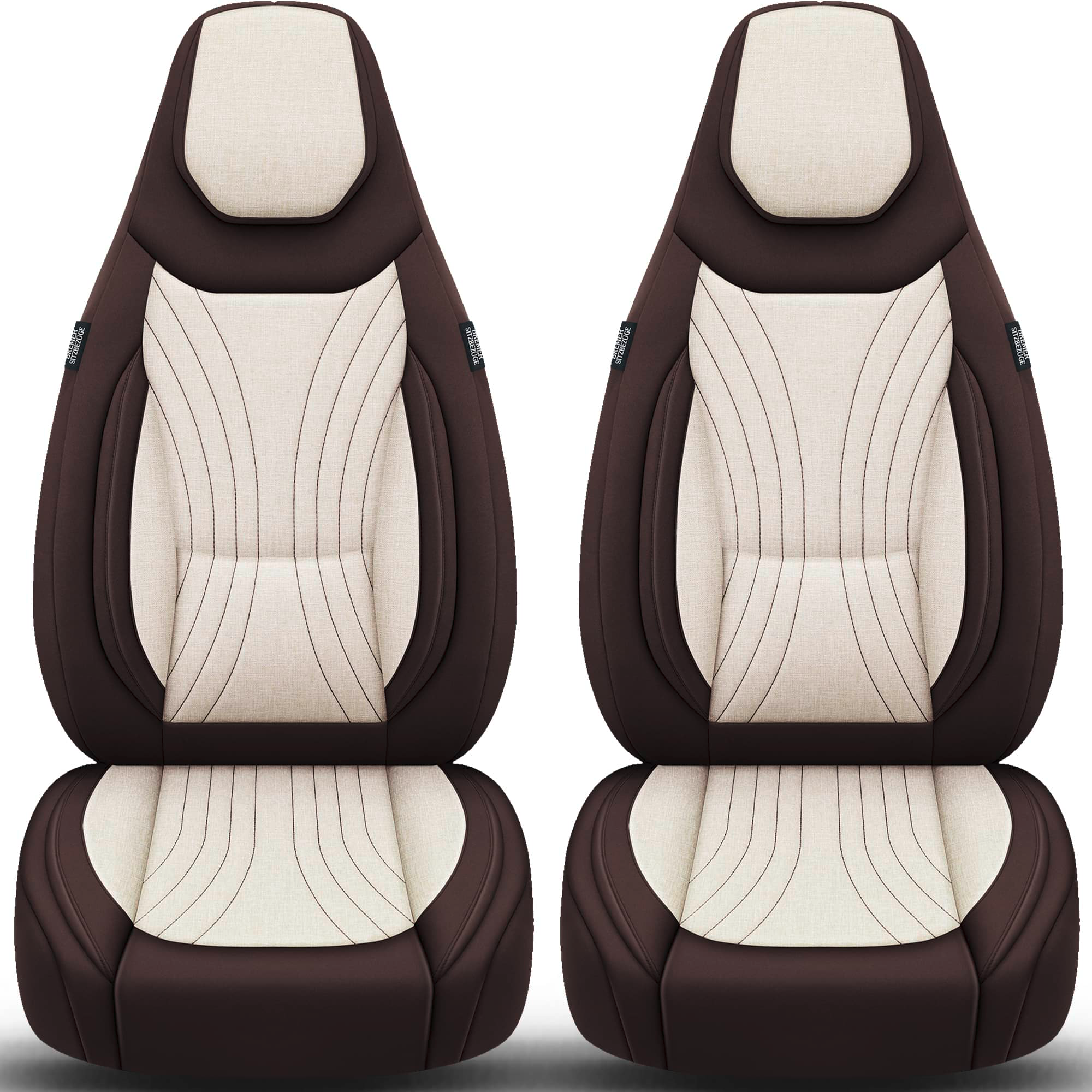 Bremer Sitzbezüge Wohnmobil Schonbezüge C-Serie 2 Stück für Fiat Ducato / Jumper / Boxer beige/braun - Sitzbezüge von Bremer-Sitzbezüge