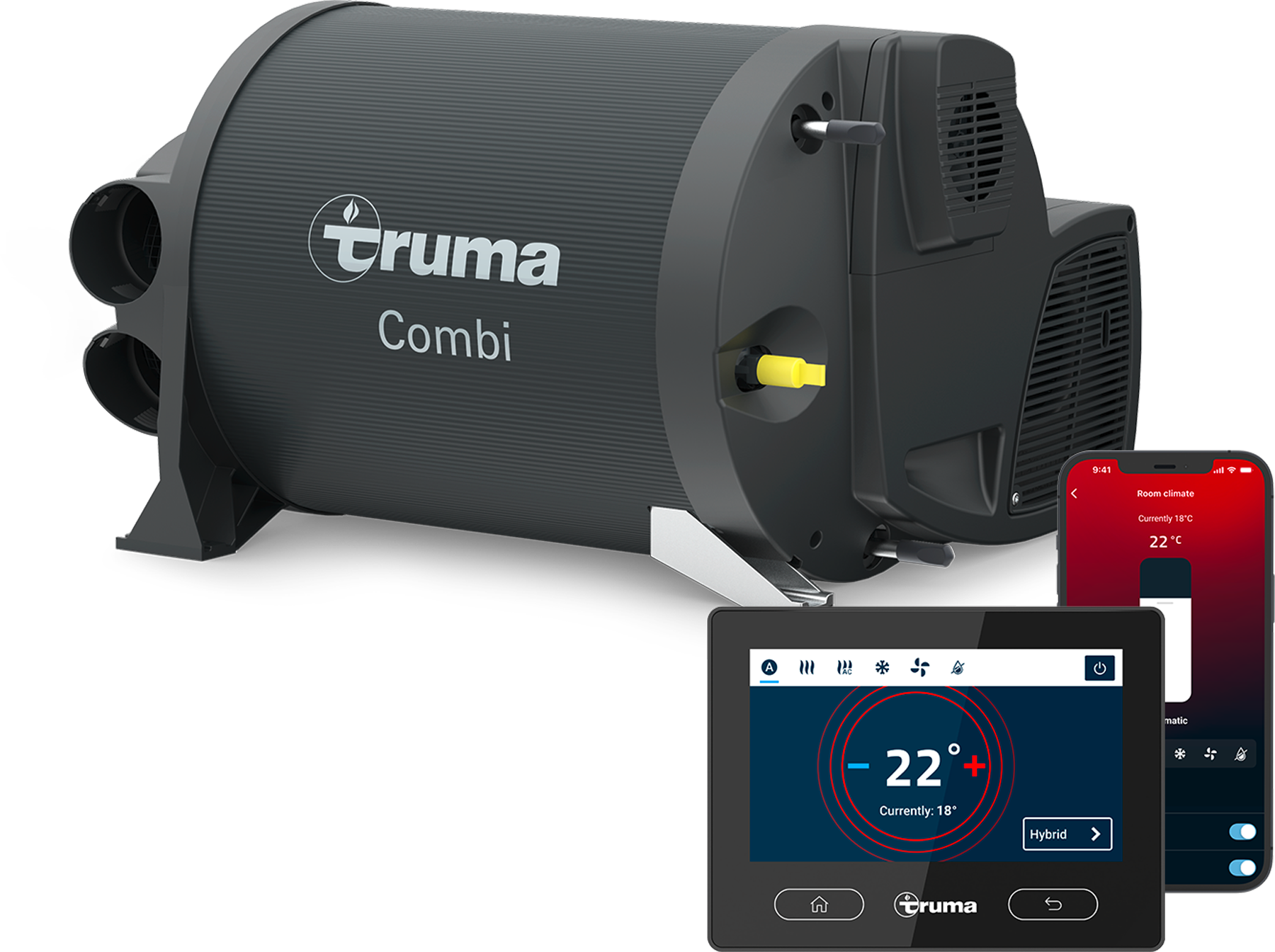 Truma Combi 4 Flüssiggasheizung mit 10 Liter Warmwasserbereiter und iNet X Panel 2 Leistung 4000 W - Gas-Ei...