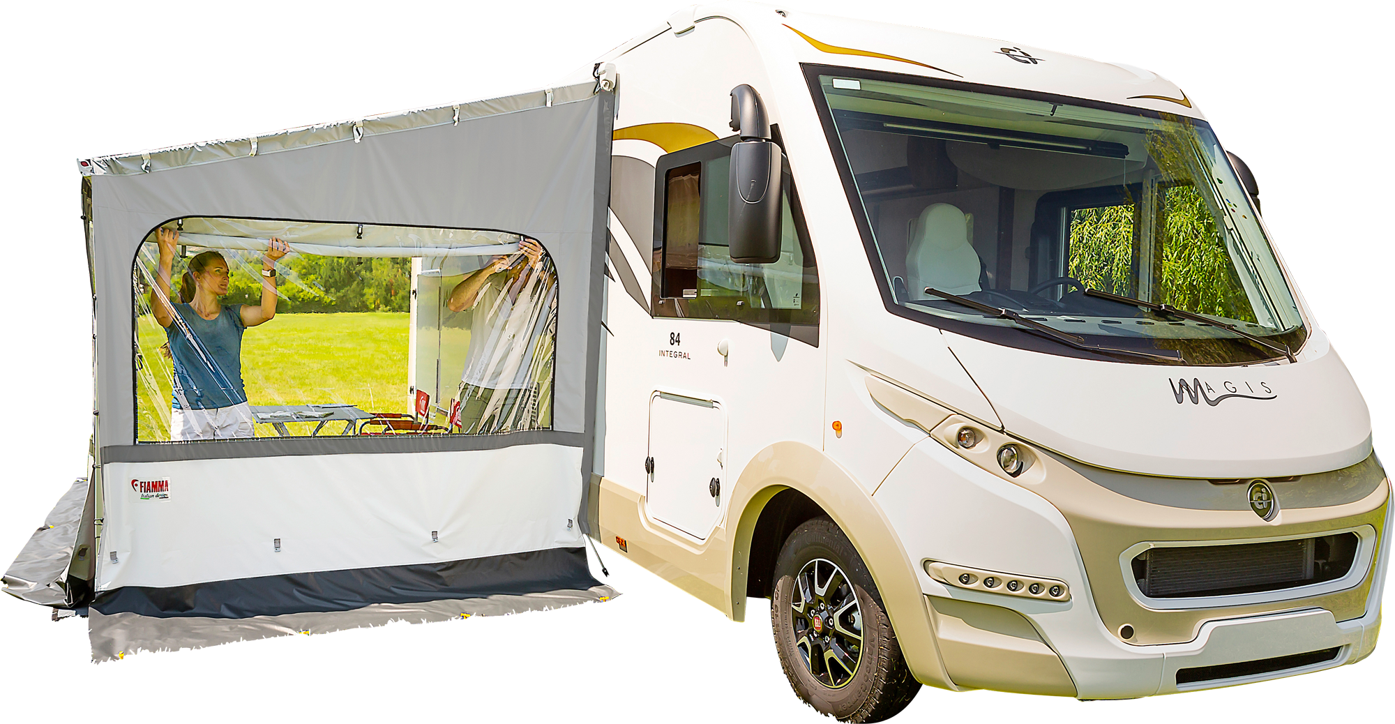 Fiamma Side W Shade F45/F80s Seitenwand für Markise F45S-F45L / F80S-F80L Höhe 225–280 cm