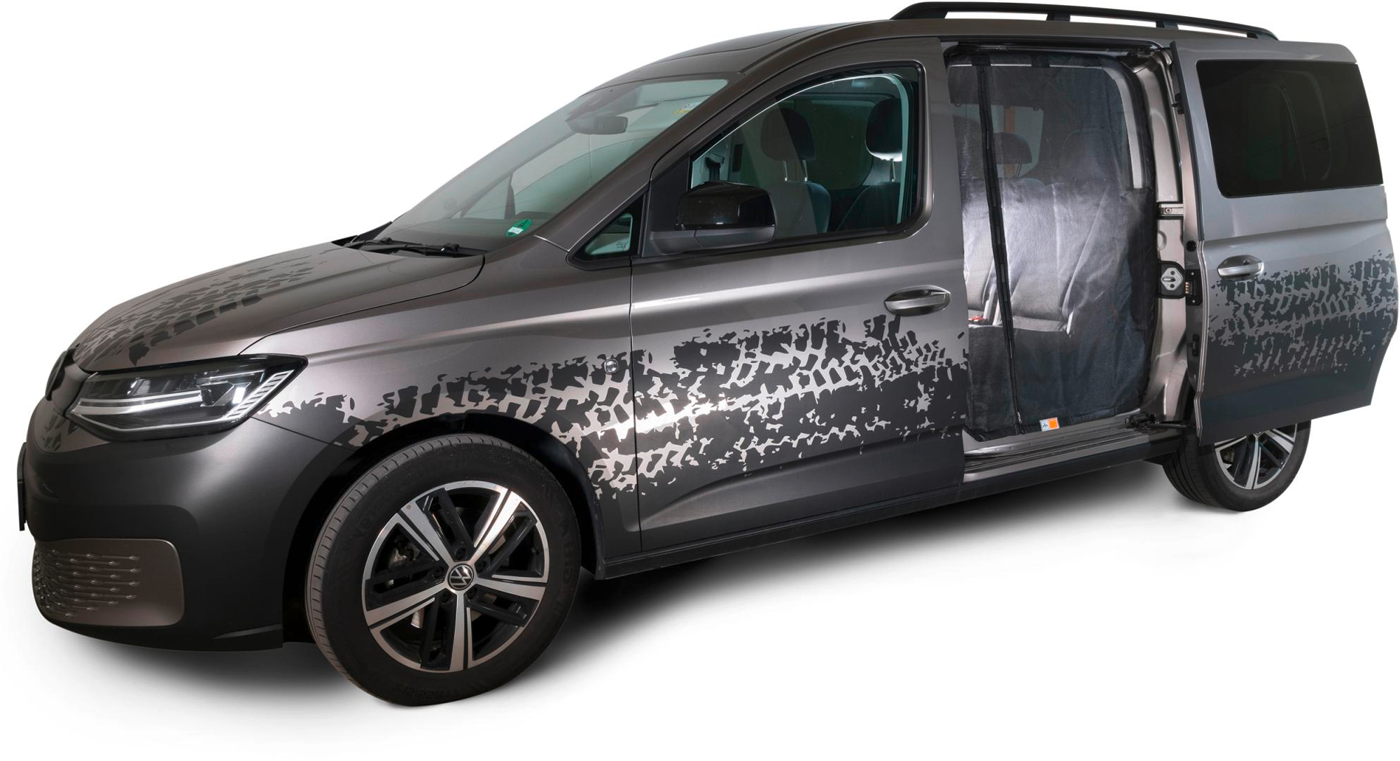 Mayr Van Schiebetürenmoskitonetz mit Reißverschluss für Caddy V (kurz)/ Connect (kurz) mit Maschenweite Fine-mesh für