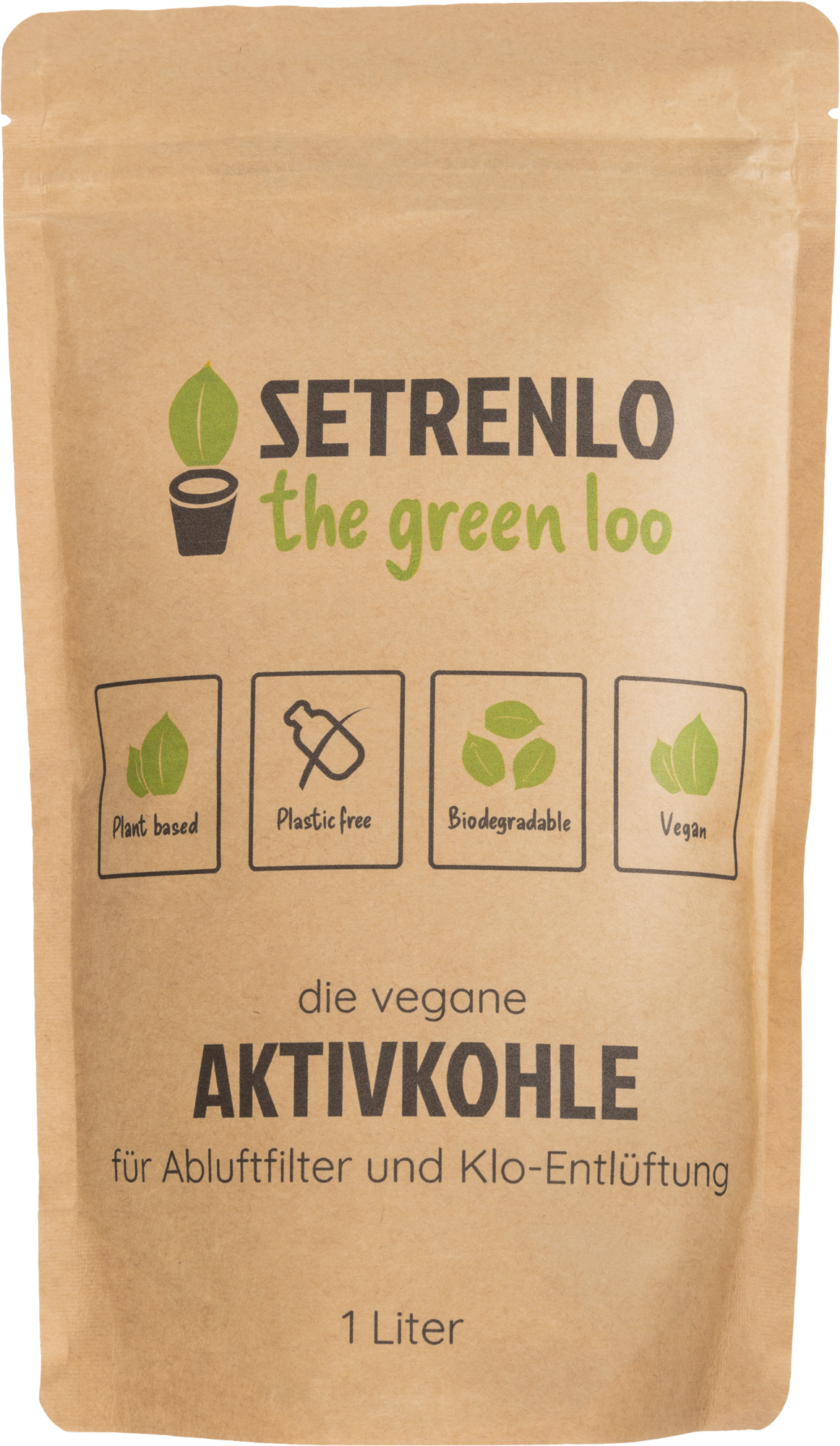Setrenlo Vegane Aktivkohle für Abluftfilter und