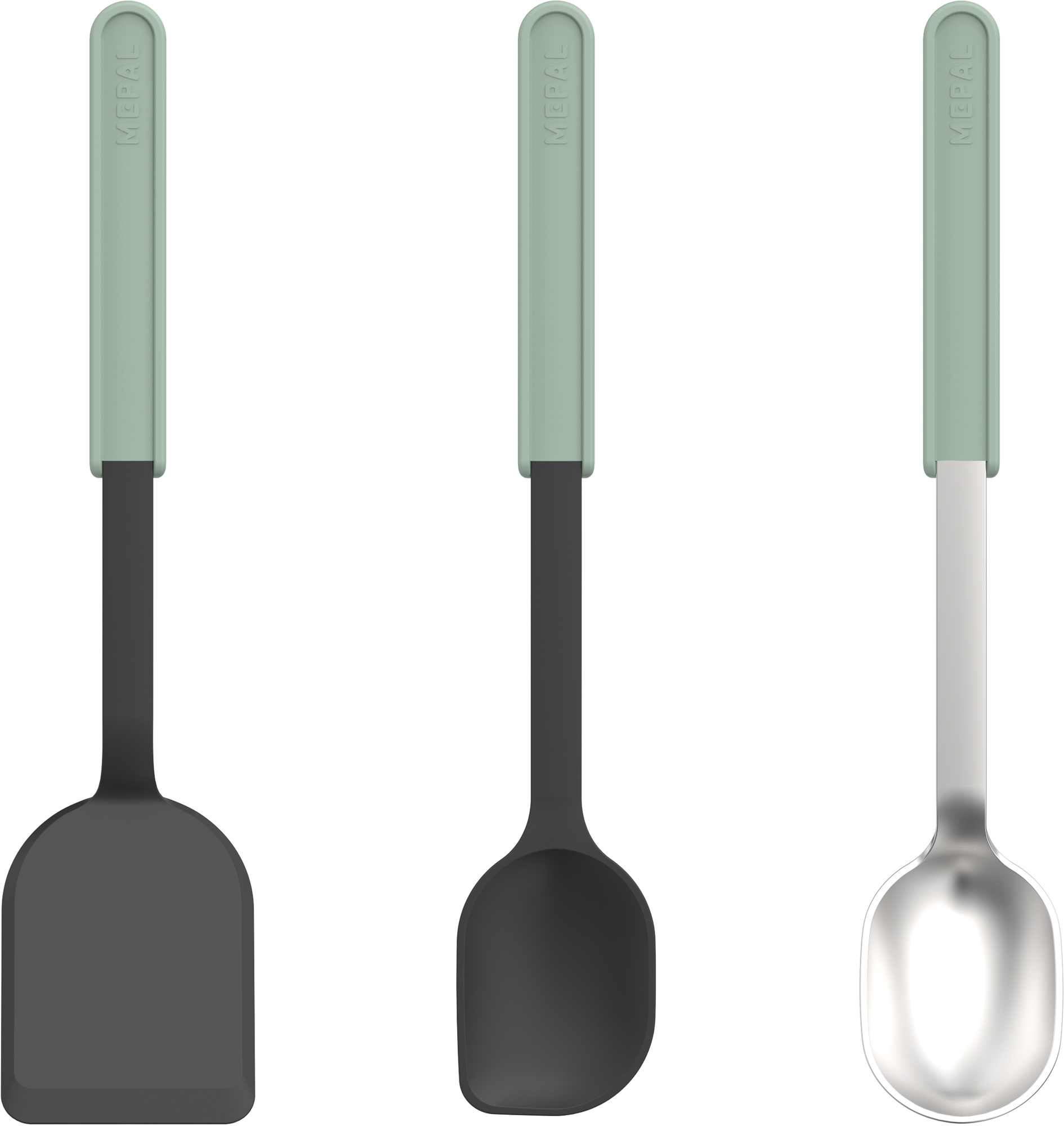 Mepal Chef It Kochset 3-teilig aus Polypropylen mit Pfannenwender, Rührlöffel und Servierlöffel