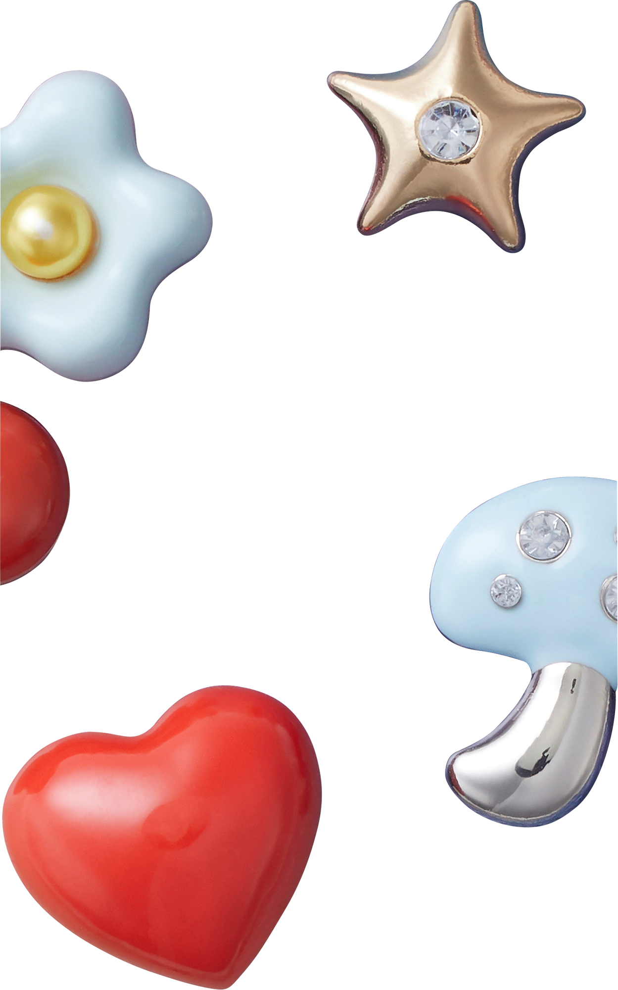 Crocs Jibbitz Puffy Metals 5er Pack