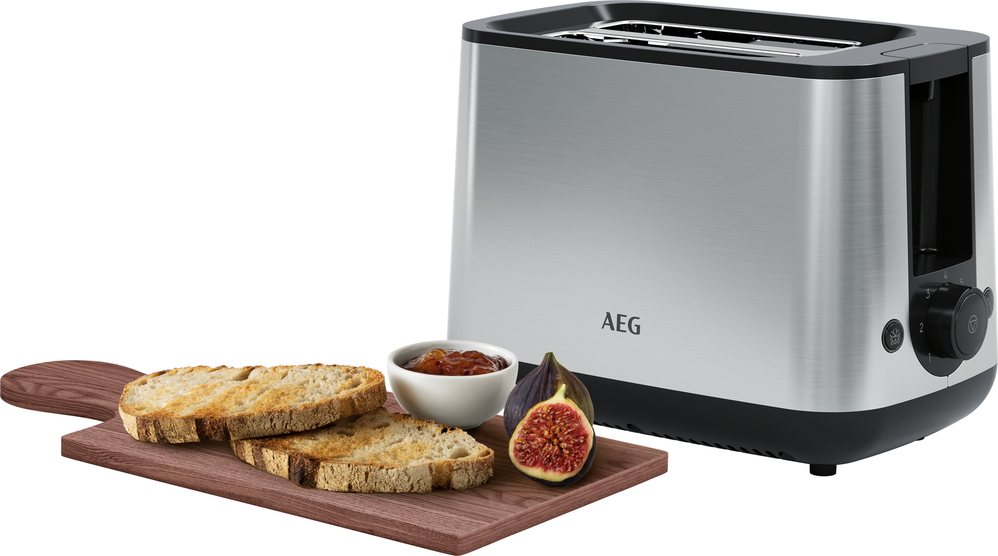 AEG Deli 3 T3-1-3ST Toaster mit 7 Bräunungsstufen und Brötchenaufsatz 800 W  - Campingtoaster