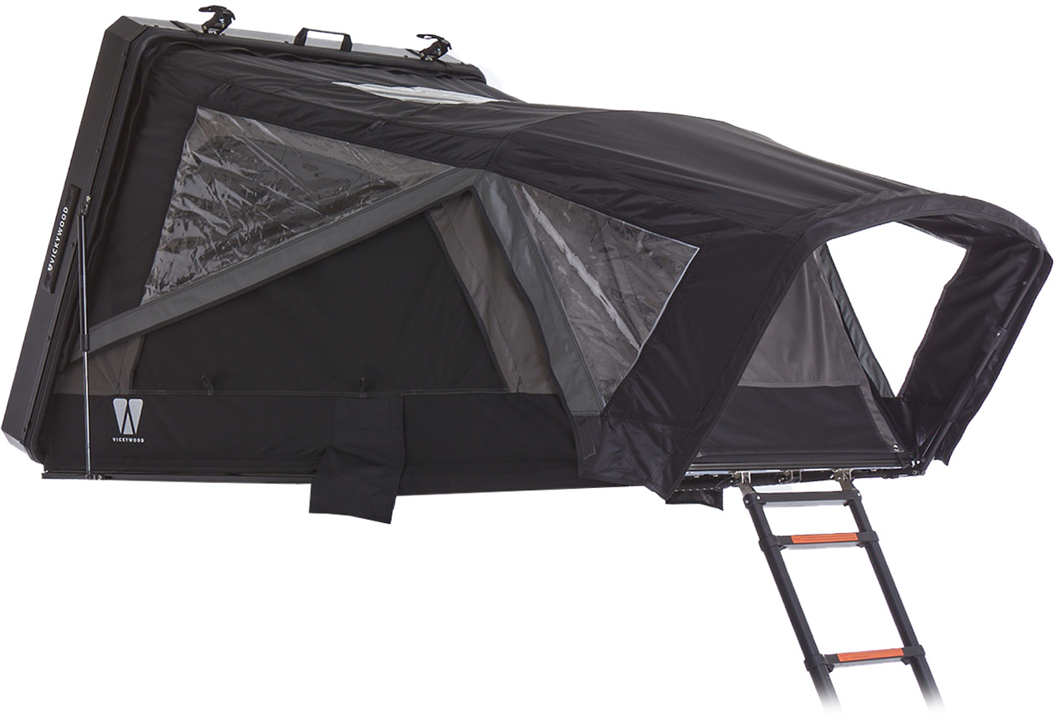 Vickywood Teak 135 Hybrid Dachzelt Ultraleichtes Aluminium Hartschalenzelt für 2