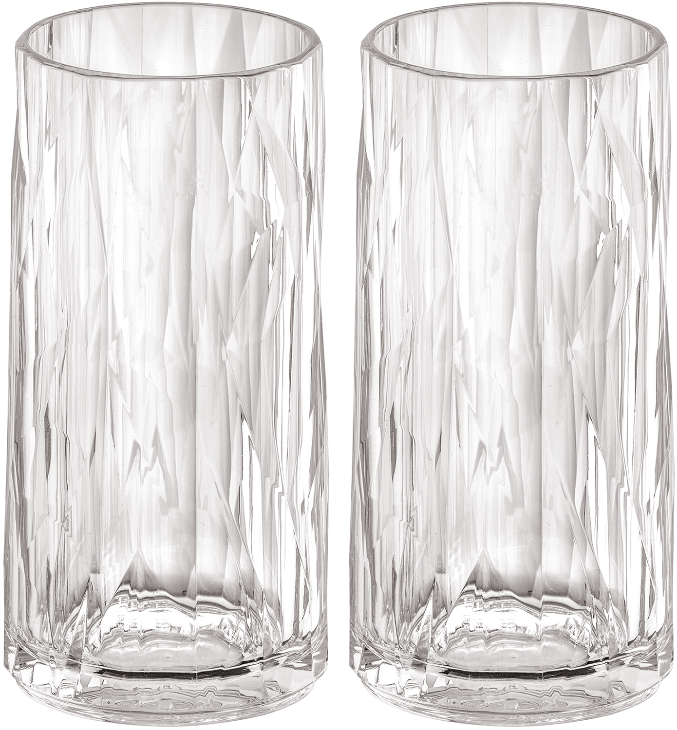 Koziol Club No. 8 Superglas Longdrinkglas 300 ml 2er Set bruchsicher und isolierend crystal