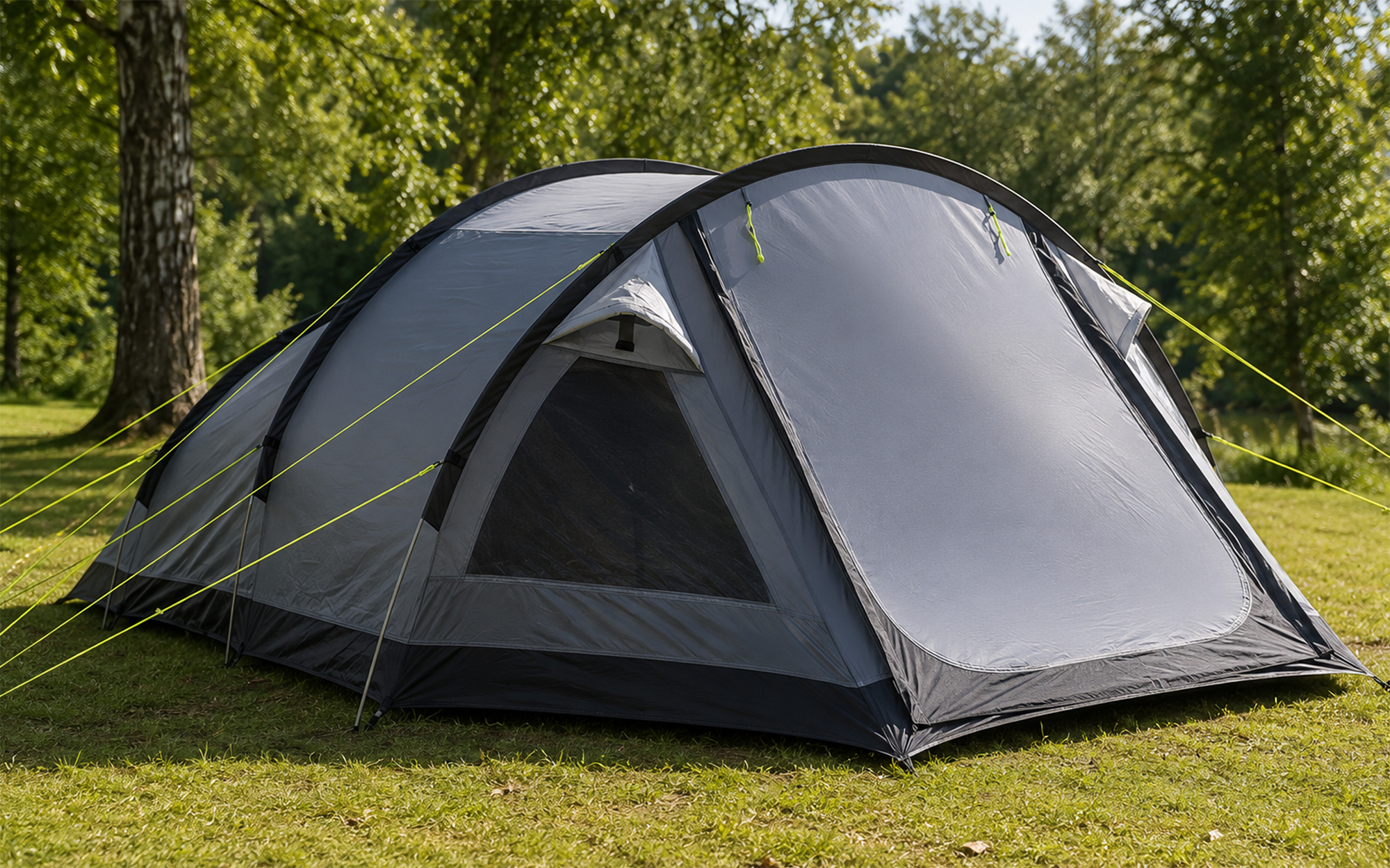 Kampa Mersea 3 Campingzelt mit Stangen 430 x 230 x 125 cm für 3 Personen – 3-Personen Zelte