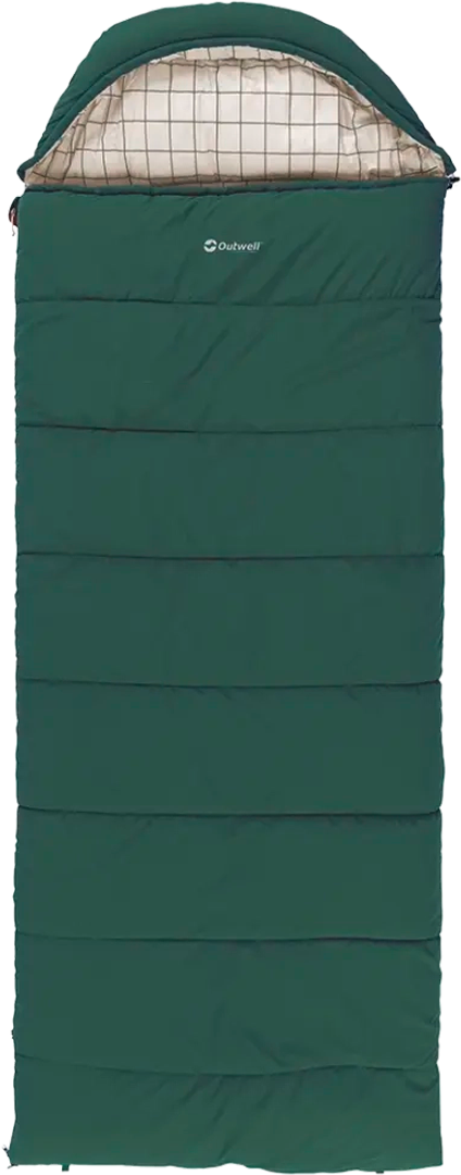 Outwell Camper Prime Schlafsack grün Reißverschluss