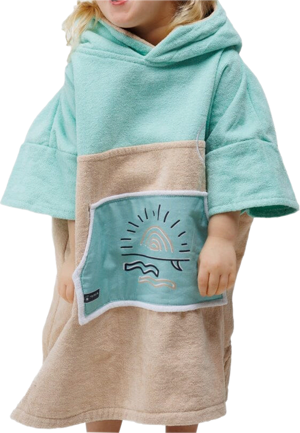 Wave Hawaii Cotton Velours Dropsi Kinder Ponchini