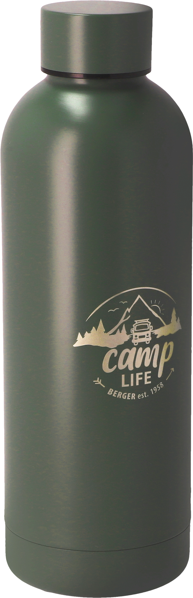 Camplife Edelstahl Thermo-Trinkflasche 500 ml olive matt - Isolierflaschen & Isobehälter