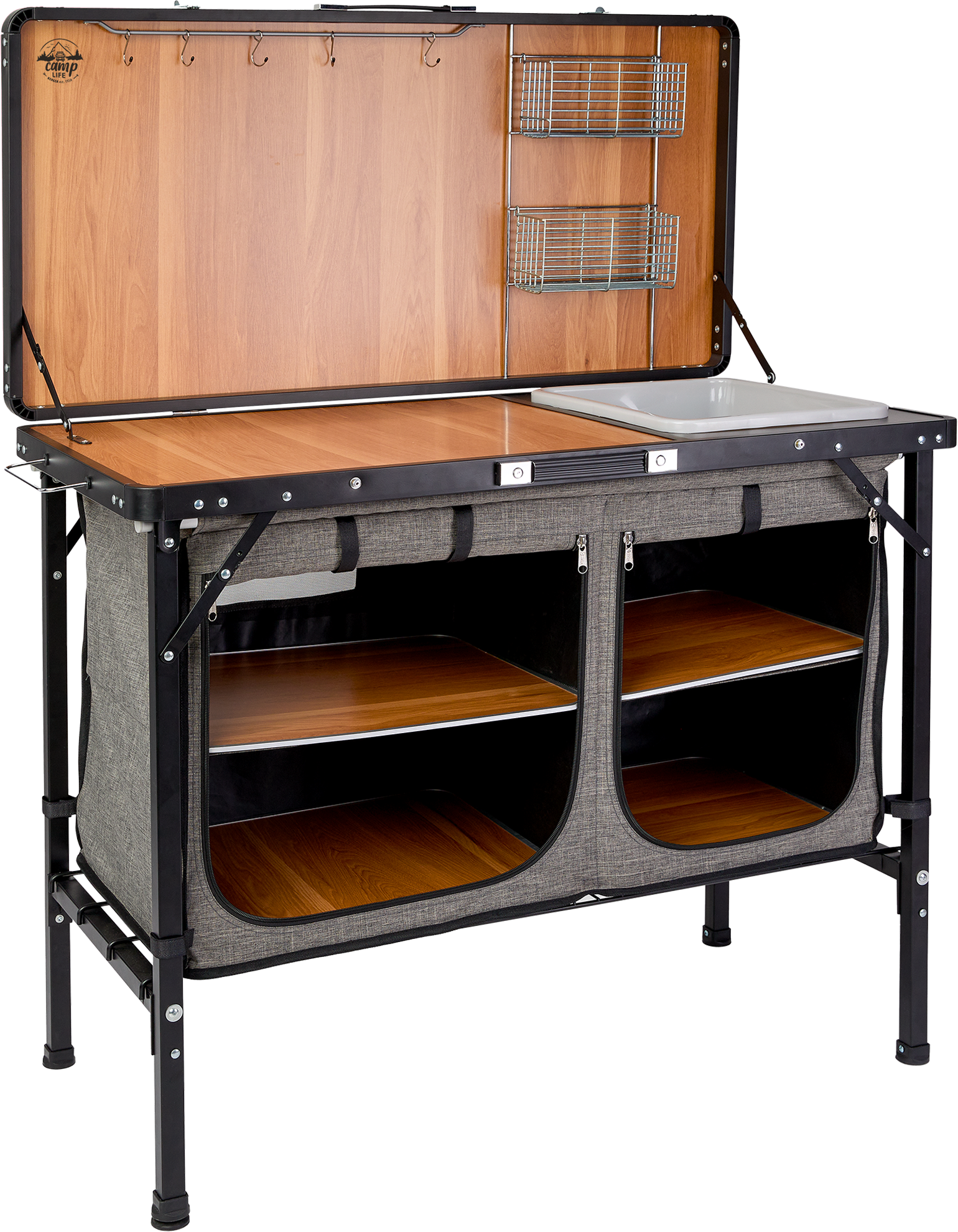 Camplife Capri Deluxe Küchenbox / Campingschrank mit Deckel - Campingküchen