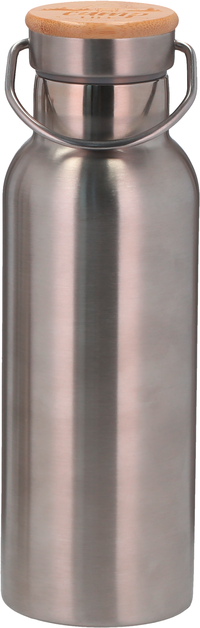 Camplife Edelstahl Isolierflasche mit Bambusdeckel 500 ml - Isolierflaschen & Isobehälter