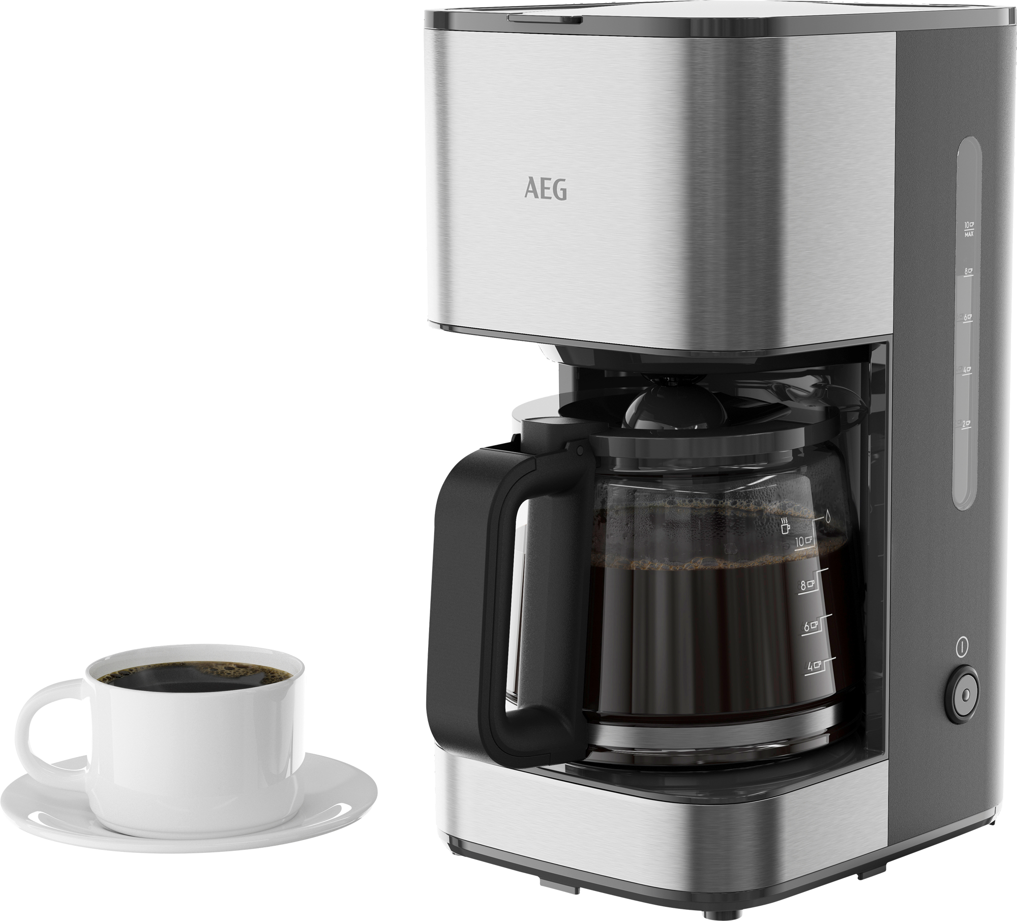 AEG Deli 3 CM3-1-3ST Filterkaffeemaschine 1,25 Liter mit Glaskanne - Kaffeemaschinen & Wasserkocher