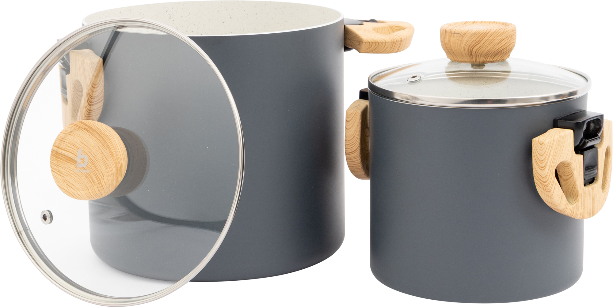 Bo-Camp Urban Outdoor Barbican Topfset Aluminium mit Keramikbeschichtung und Induktion 2 teilig - Kochgeschirr-Sets