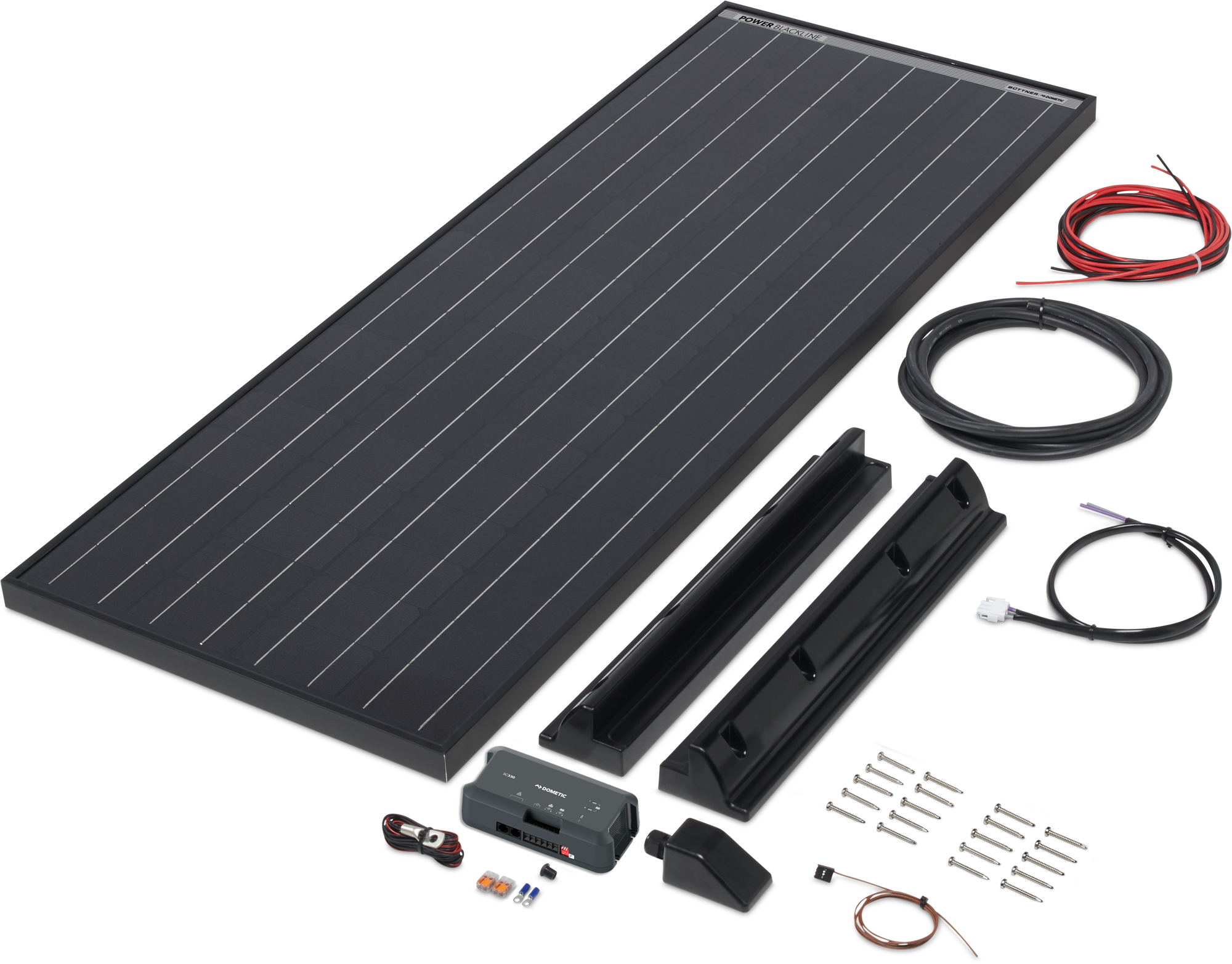 Büttner Elektronik Solar-Komplettanlage Power Blackline Solar Kit MT 150 / 1 x 150 W - Solar-Komplettsets von Büttner Dometic