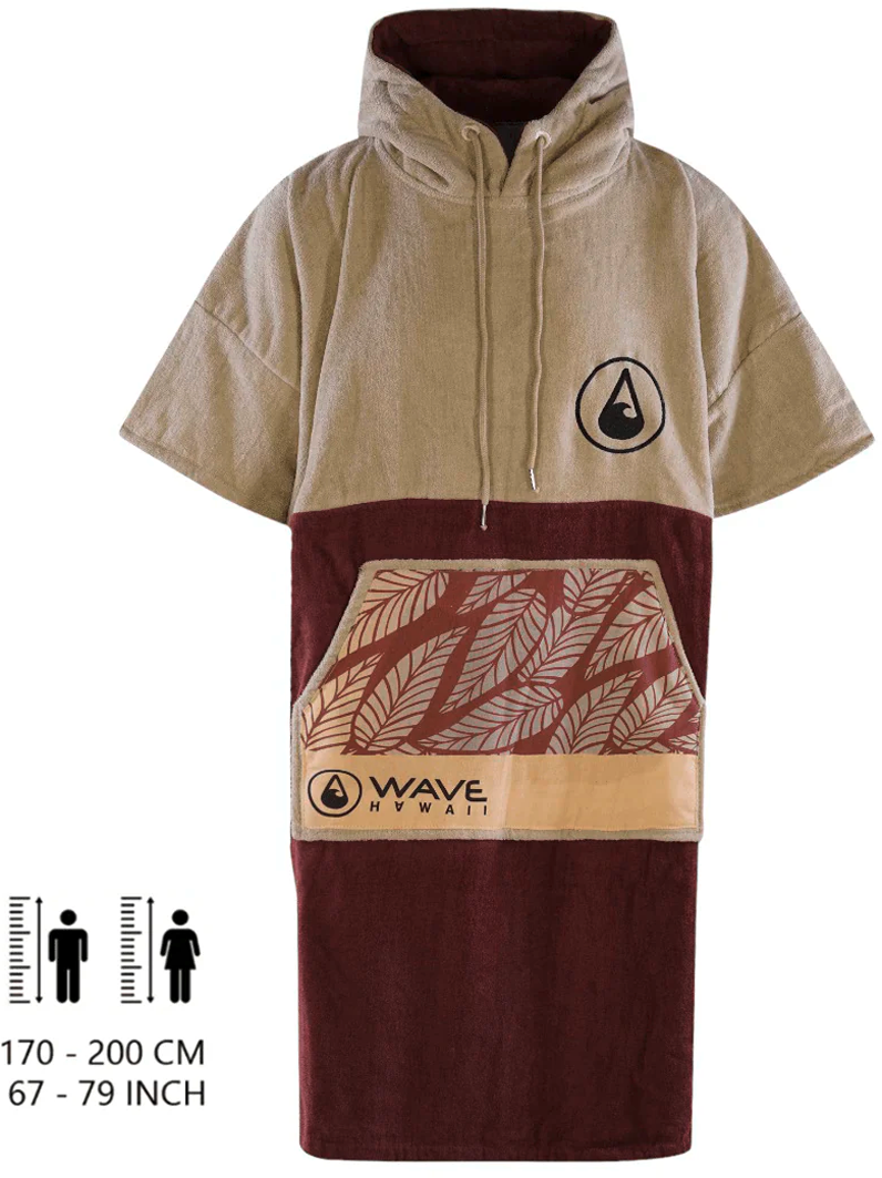 Wave Hawaii Cotton Velours Leevs Unisex Poncho