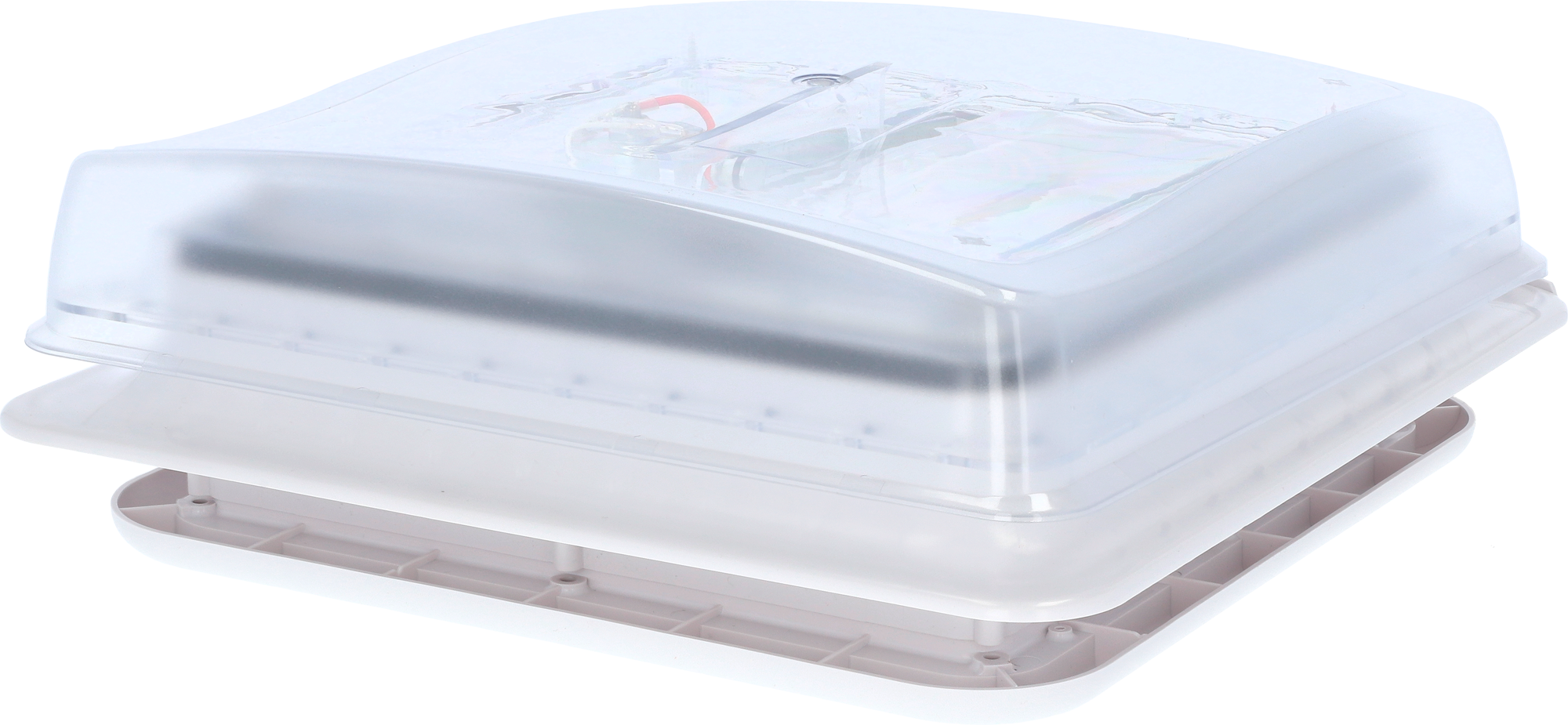 Berger Turbo Vent Dachhaube mit Ventilator 28 x 28 cm 12 V transparent 