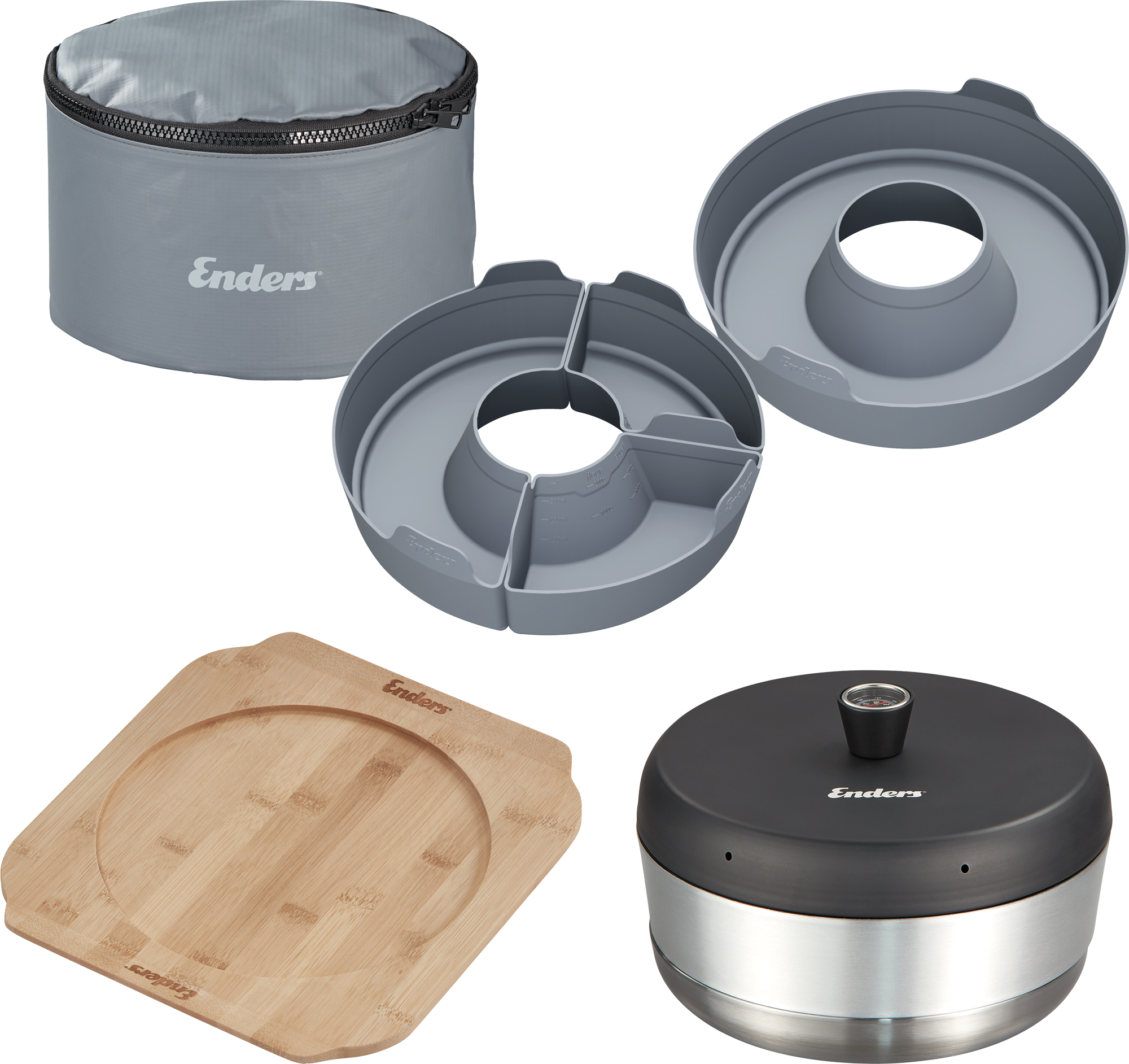 Enders Vamo Set inklusive Vamo, 4-teiliger Silikonform, Untersetzer und