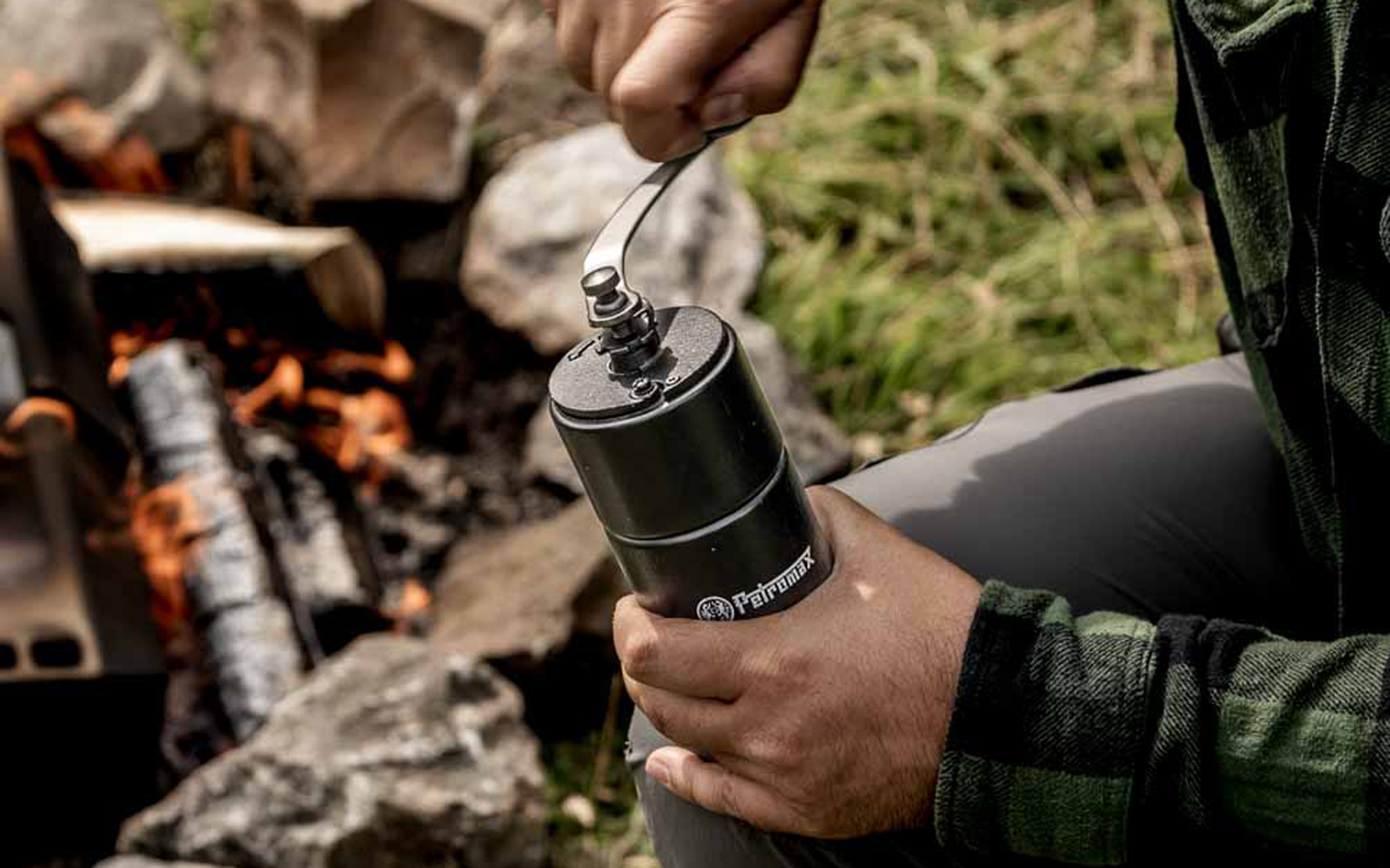 Petromax Handkaffeemühle Stahl Schwarz