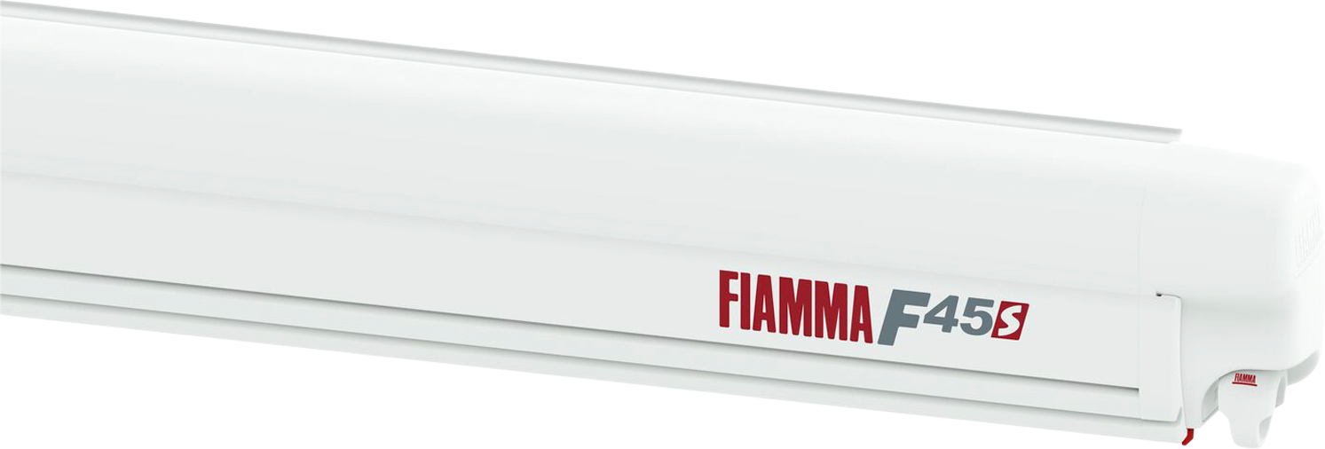 Fiamma F45s 260 Wandmarkise Gehäusefarbe Polar White Tuchfarbe Royal Grey 260 cm