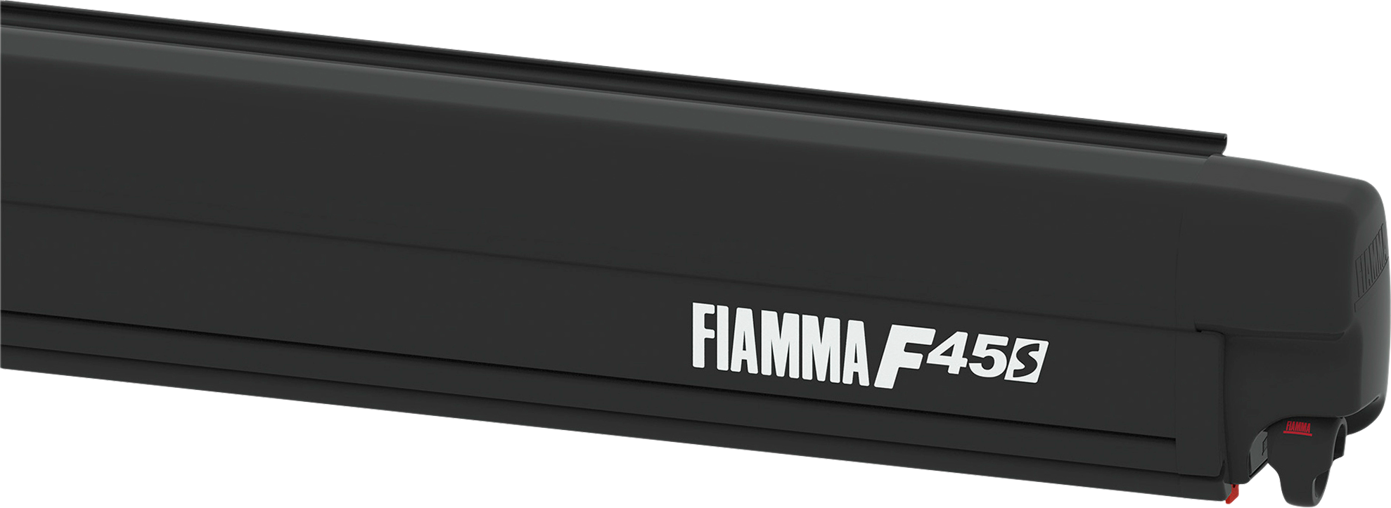 Fiamma F45s 260 Wandmarkise Gehäusefarbe Deep Black Tuchfarbe Royal Grey 2,6 m