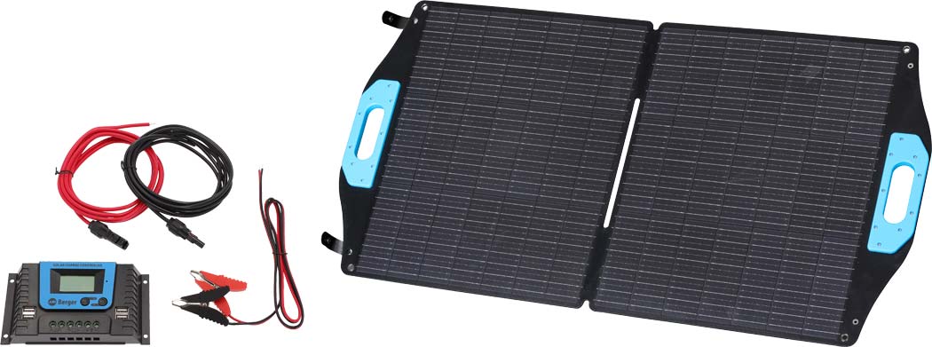 Berger Komplettanlage faltbares Solarpanel Set 100 W inkl. Laderegler