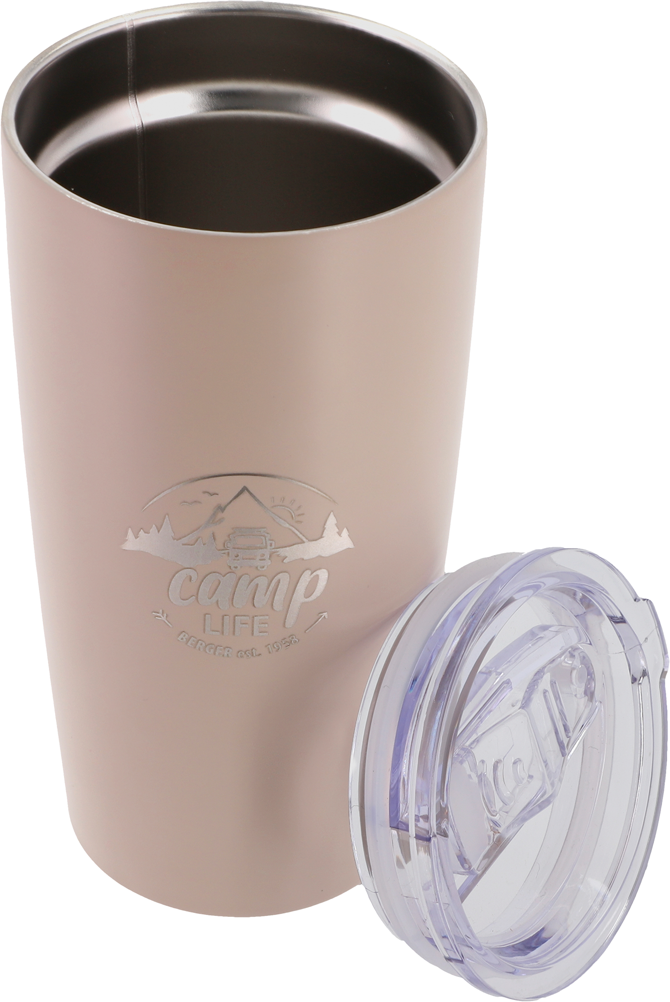 Camplife Edelstahl Thermo-Kaffeebecher 600 ml matt beige - Isolierbecher