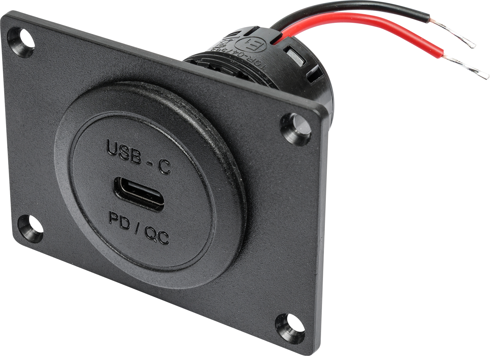 ProCar USB-C Einbausteckdose mit Montageplatte 12 / 24