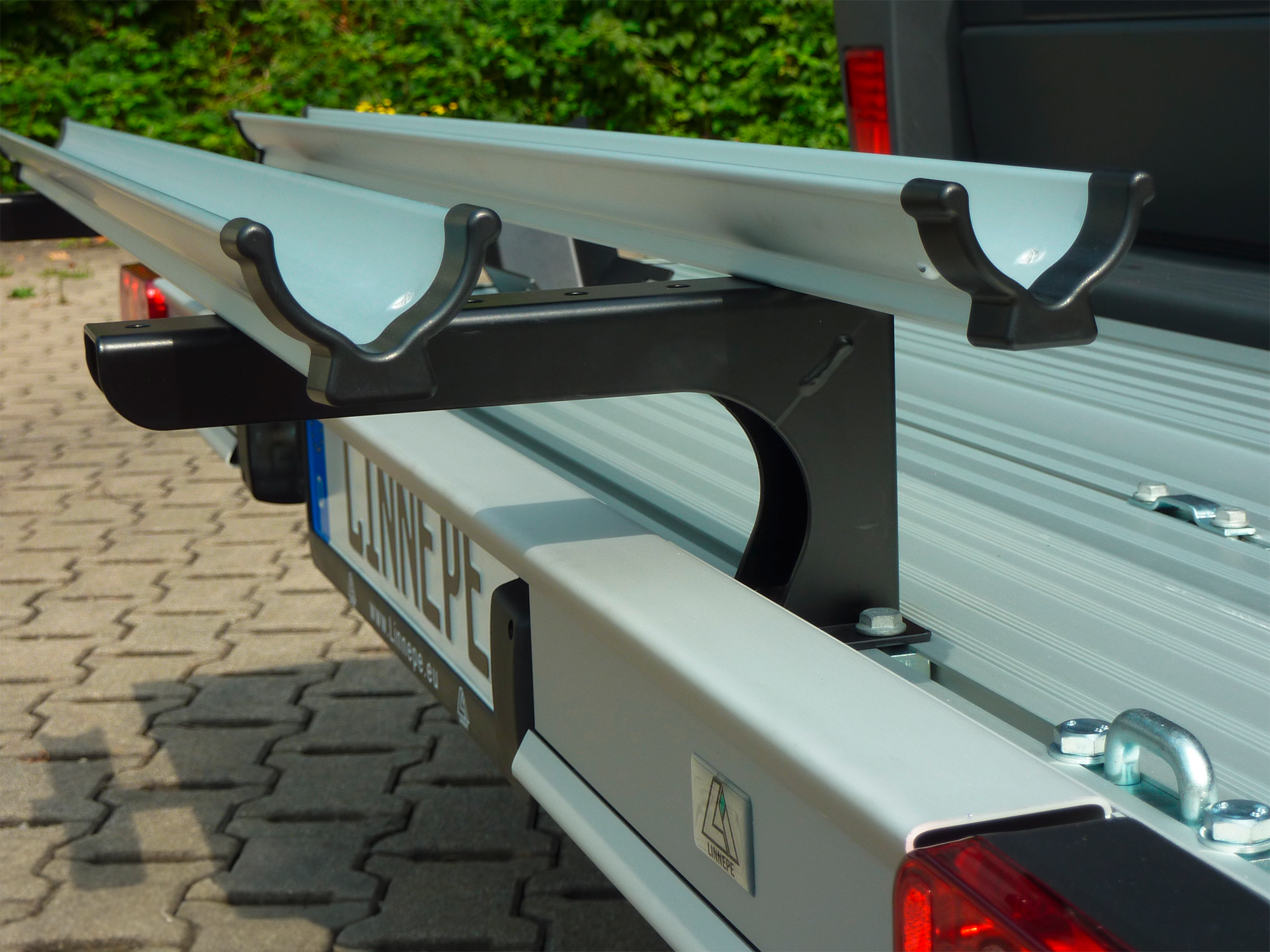 Linnepe Heck Fahrradhalter Plus für Lasgenträger SlidePort für 3 Fahrräder, E-Bike geeignet