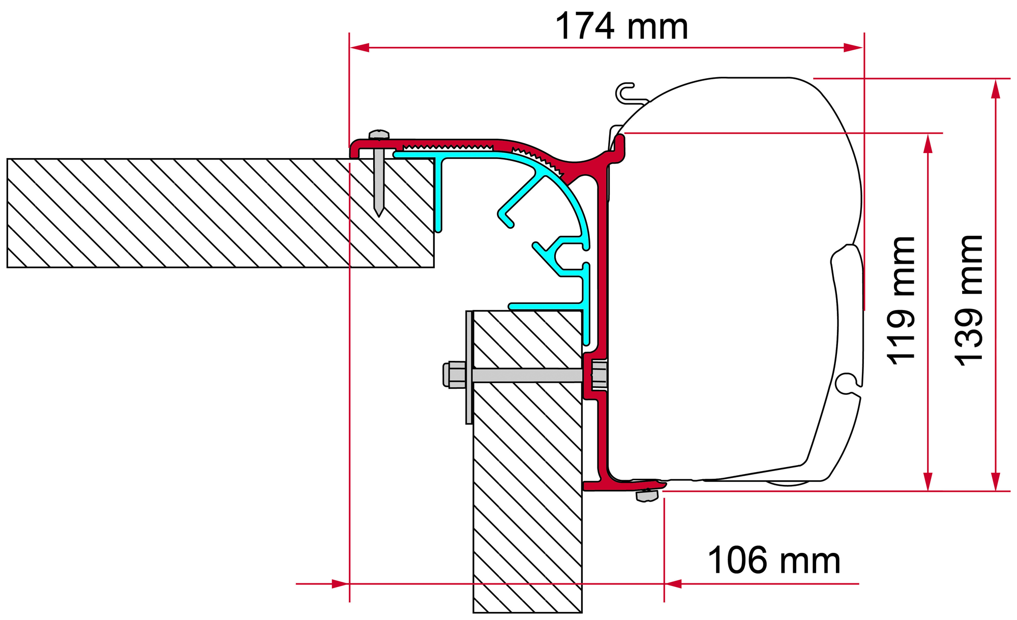Fiamma Kit Bailey MK Markisenadapter für Fiamma F45 MK