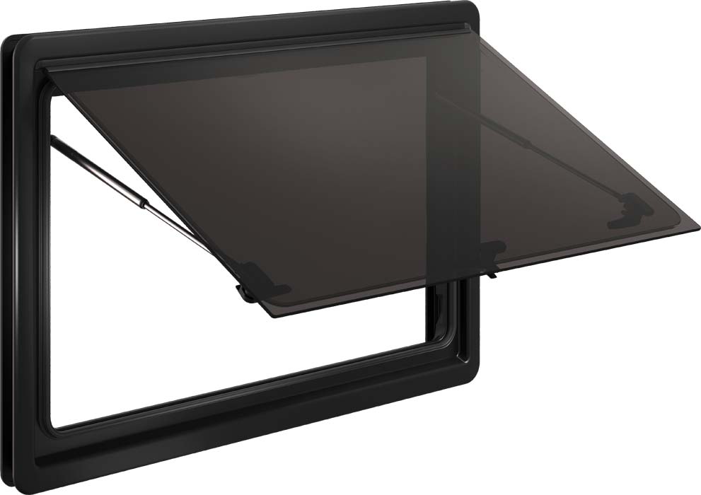 Dometic PUR-Win S10 Ausstellfenster doppelverglastes Polyurethan-Fenster für Wohnmobile 1300 x 600 mm schwarz - Fenster
