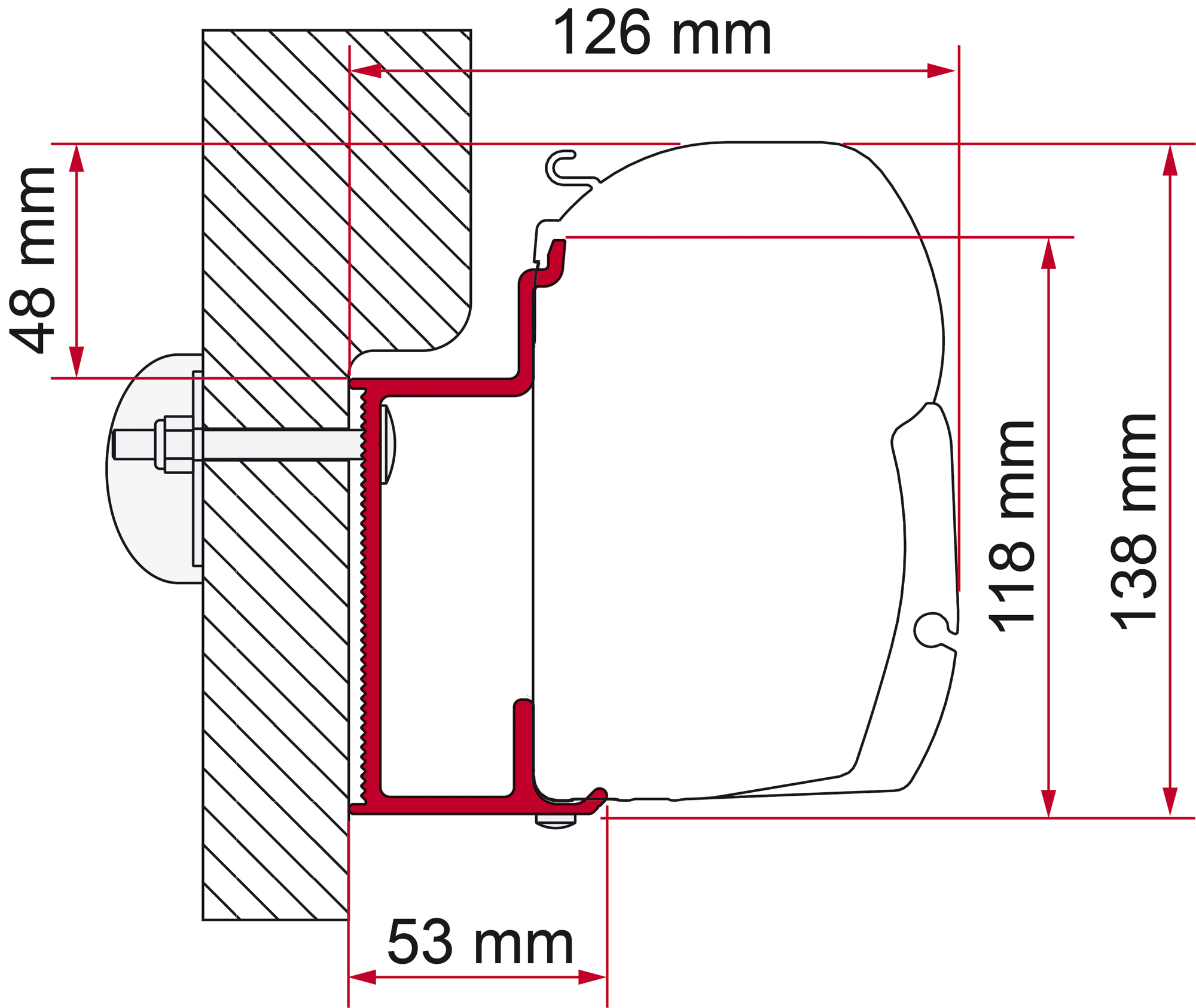 Fiamma Markisenadapter Eura Mobil Karmann