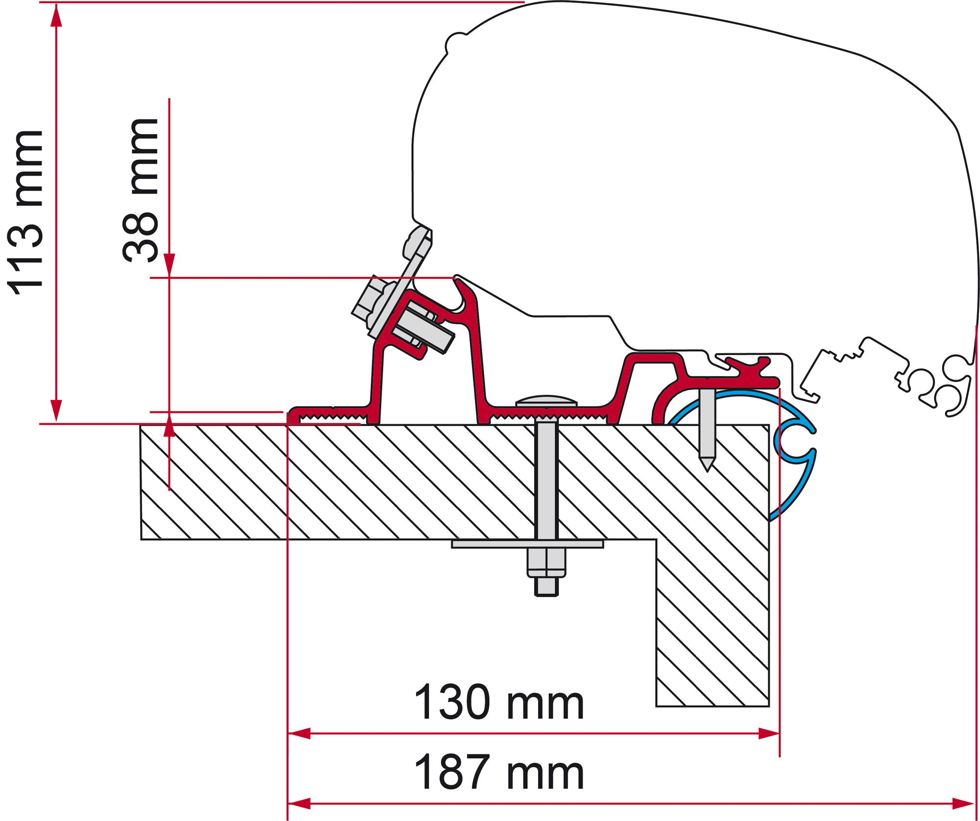 Fiamma Markisenadapter Kit Caravan Standard