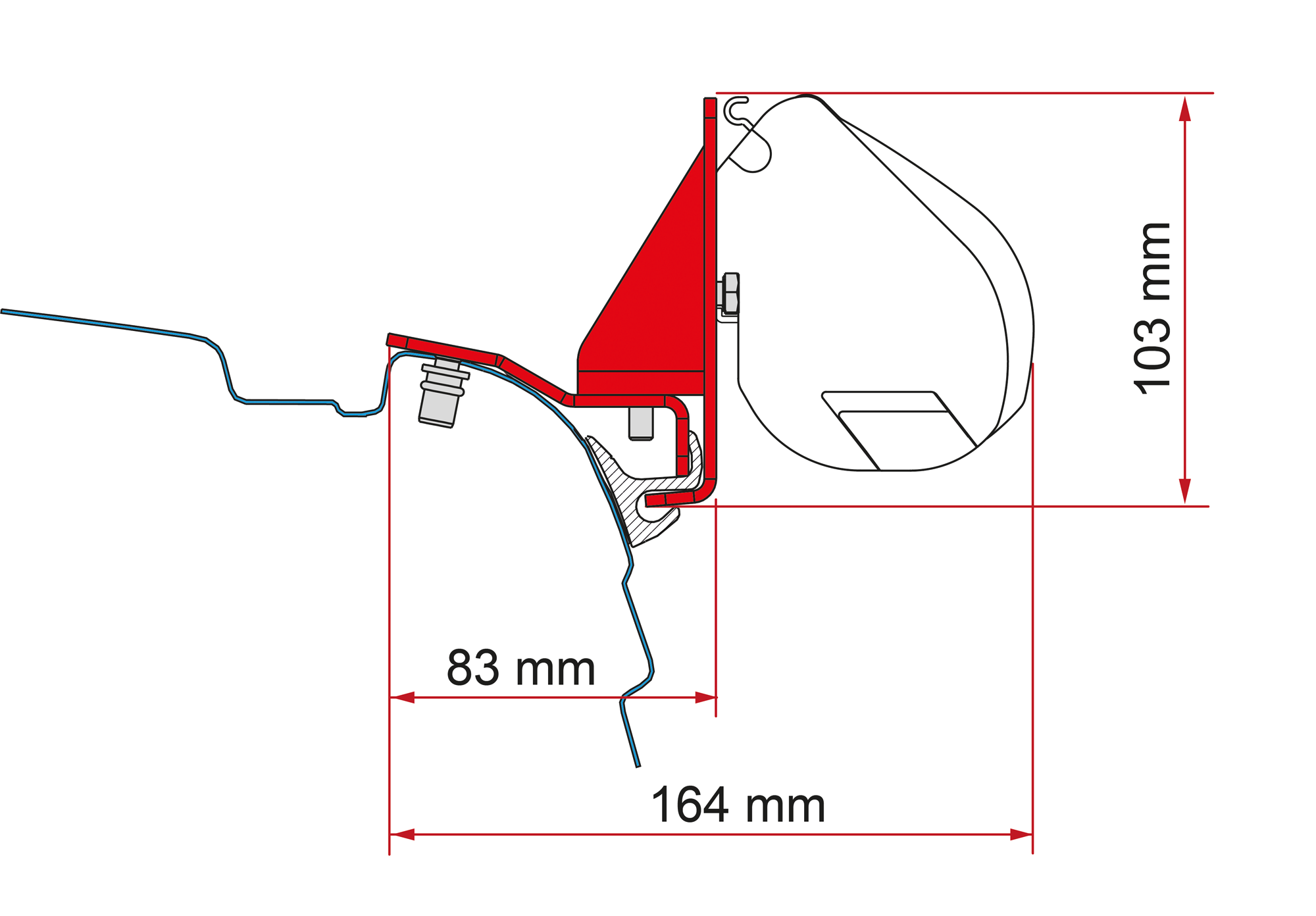 Fiamma Markisendapater Kit Multirail VW