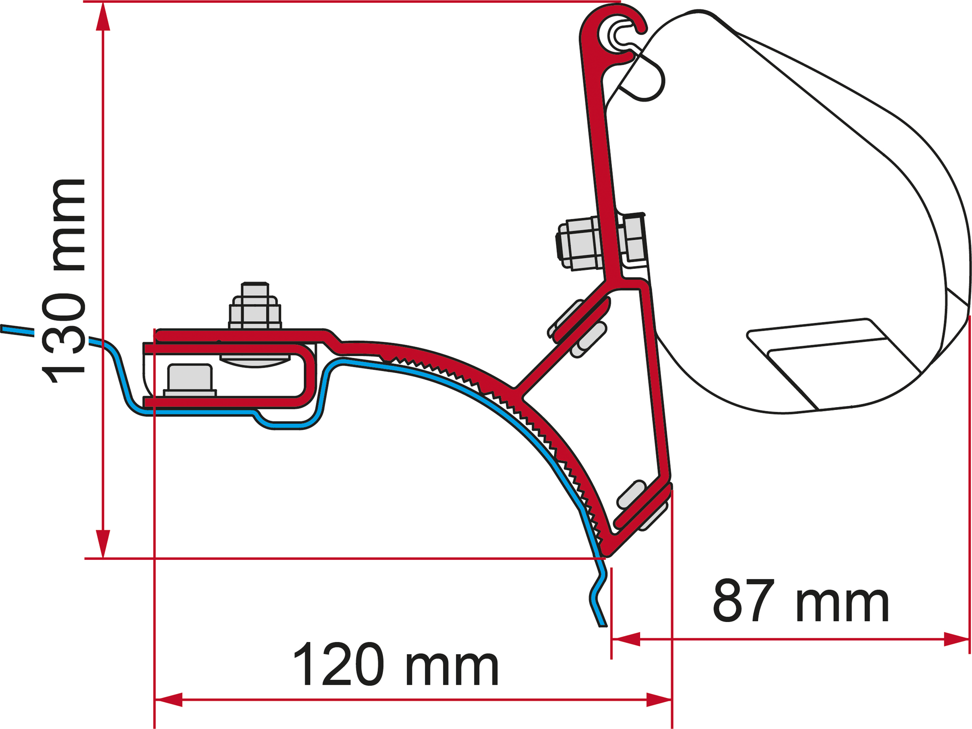 Fiamma Markisenadapter Kit VW T5/T6 Multivan