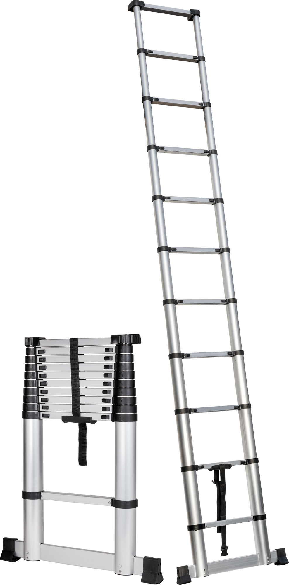 Berger Telescopix Soft Close Teleskopleiter 3,2 Meter silber