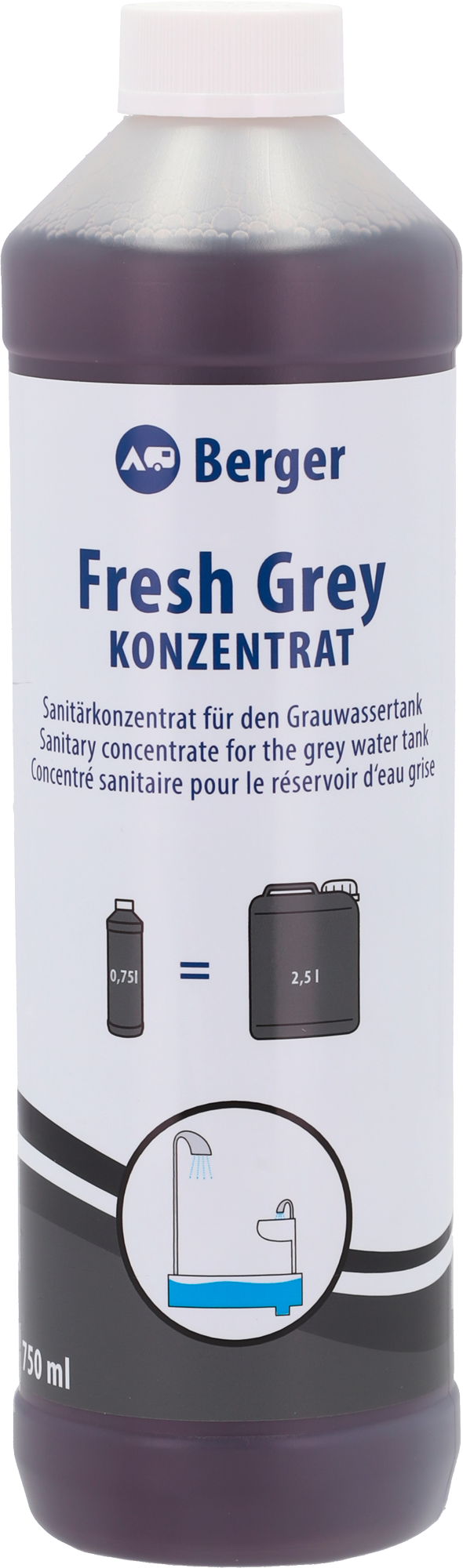 Berger Fresh Grey Konzentrat 750 ml - Sanitärzusatz für den Grauwassertank