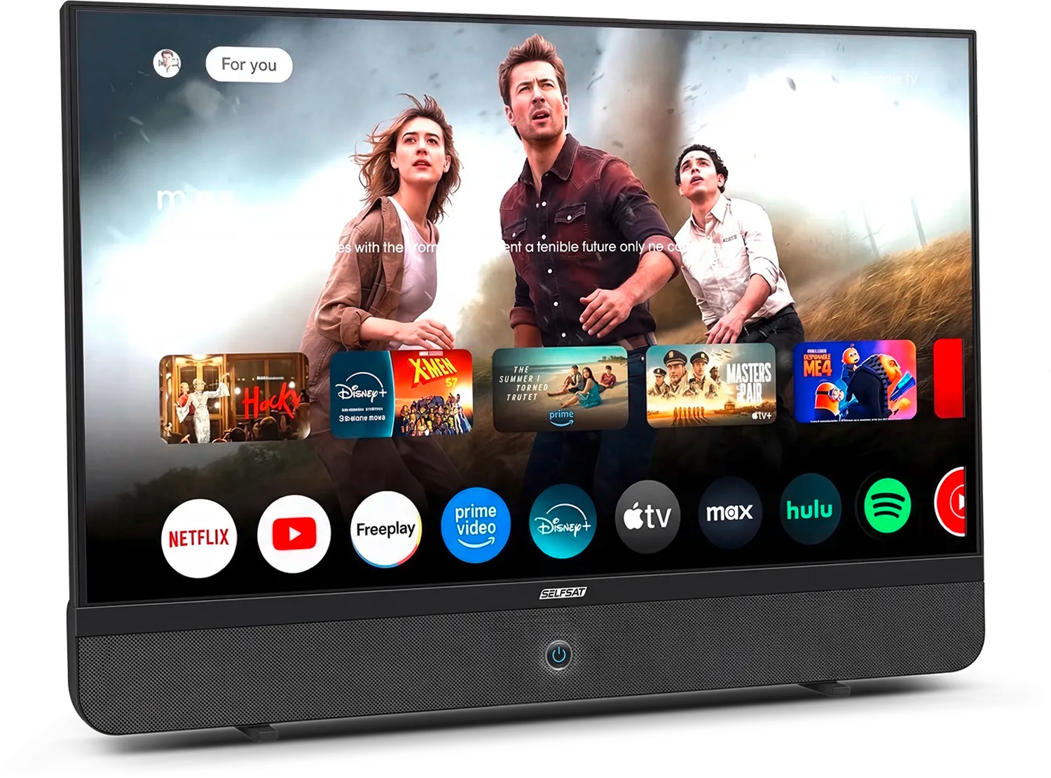 Selfsat MSD 27 Streaming Display 27 Zoll Full-HD mit Google TV und Akku schwarz - Fernseher
