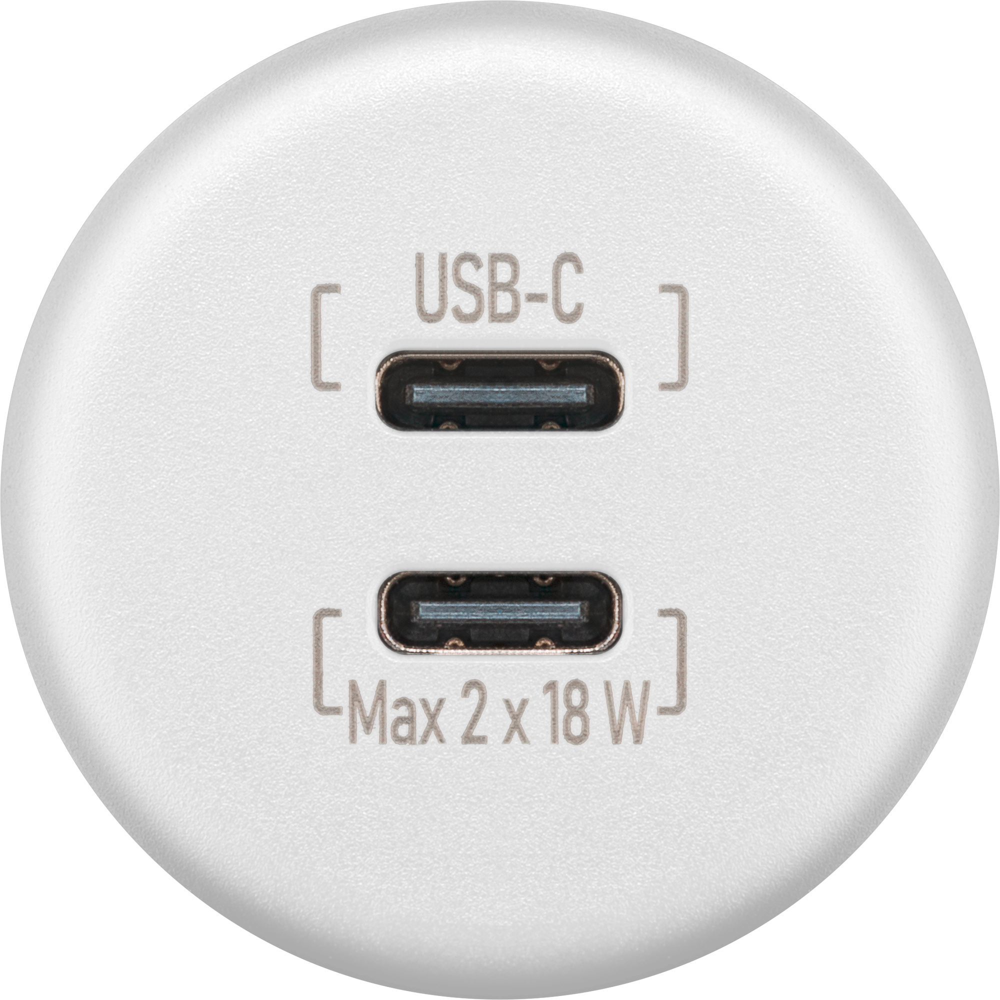 Wentronic Dualer Einbaucharger USB-C weiß max. 18 W