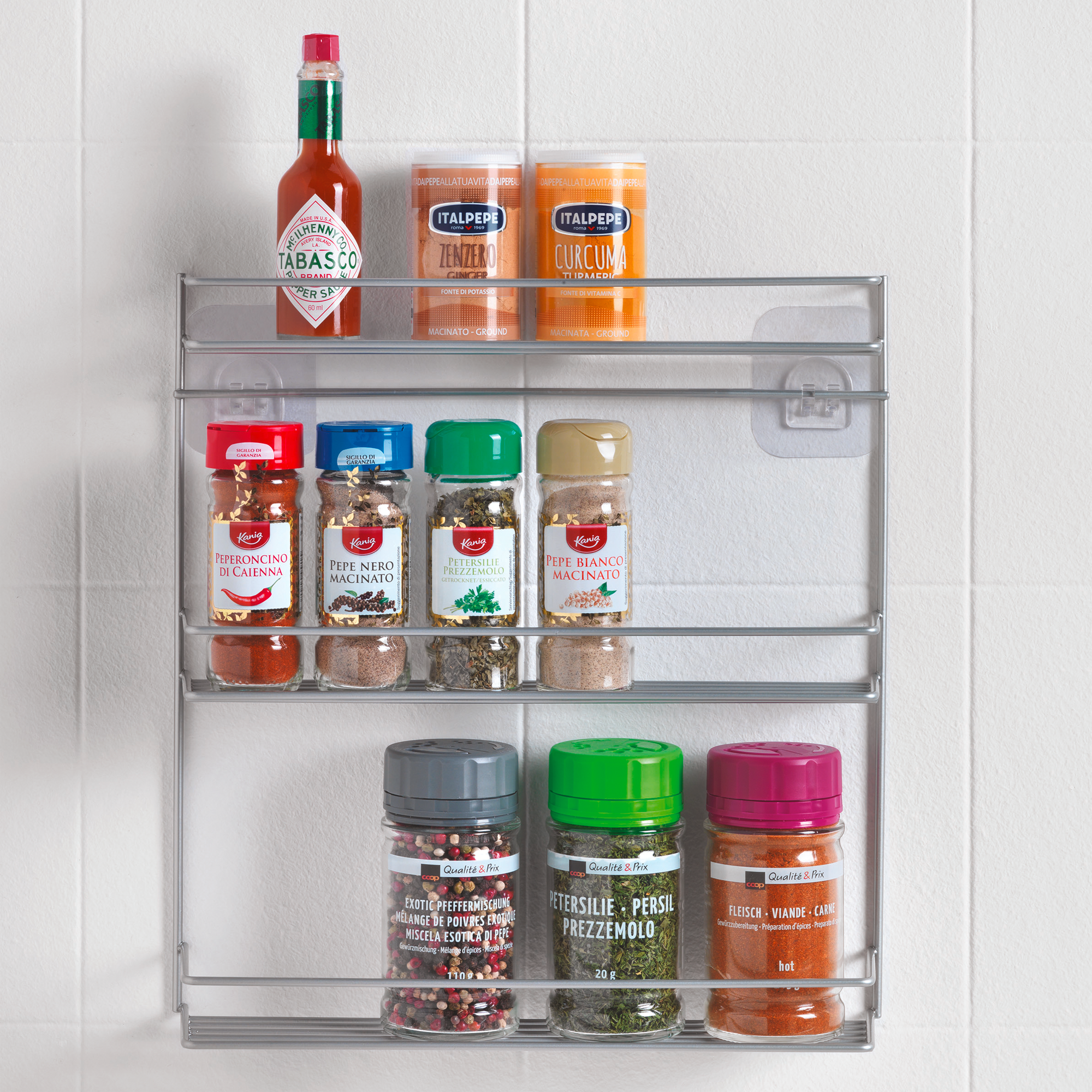 Metaltex Gewürzregal "Paprika-3" 1 Stk. tlg. 3 Etagen, mit Metaltex-Polytherm Beschichtung