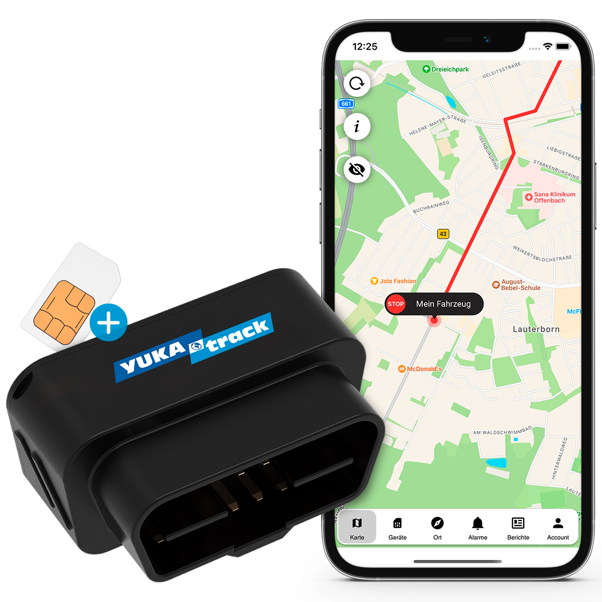 YUKAtrack OBD2 GPS Fahrzeug