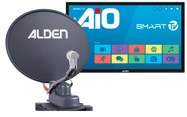 Alden Onelight@ 60 Satellitenanlage Platinium inkl. A.I.O. EVO SMART-TV 19 Zoll - Camping-Sat-Anlagen