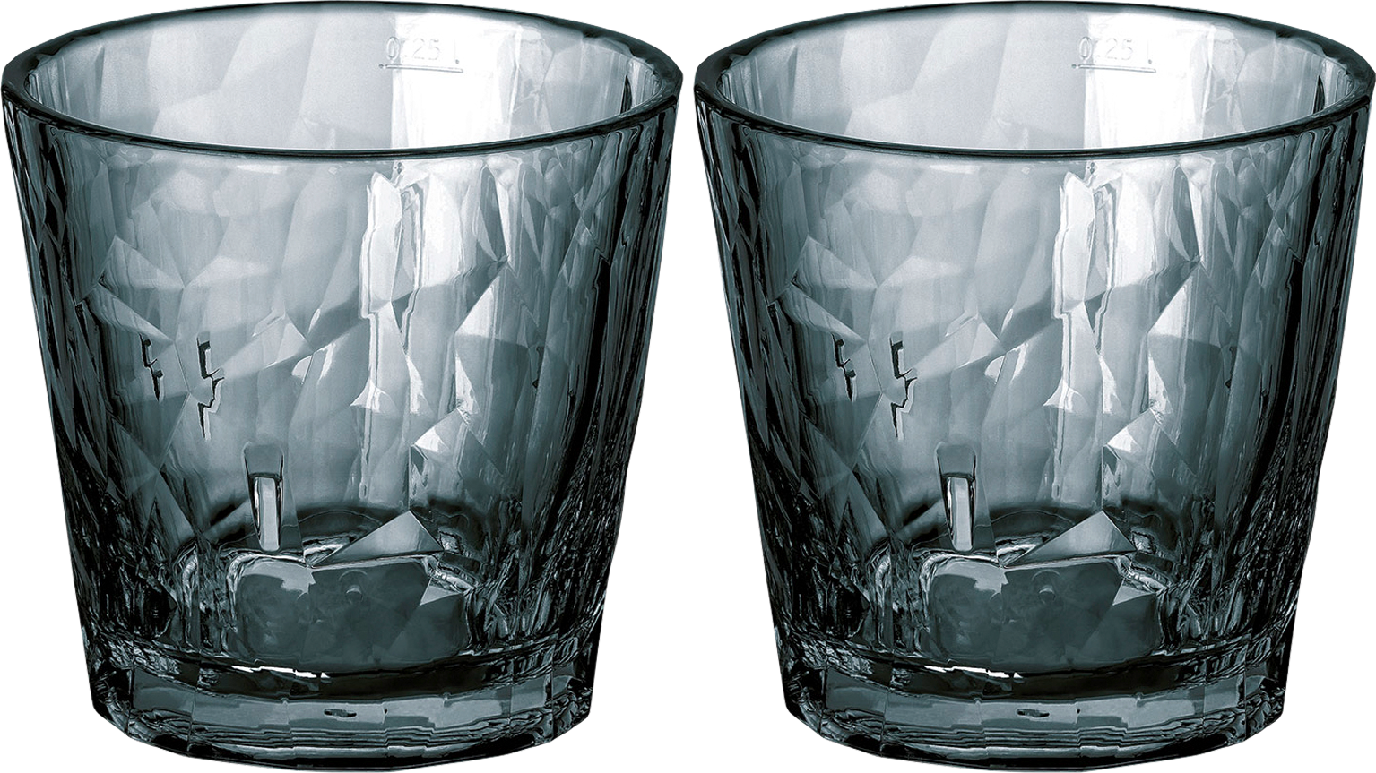Koziol Superglas CLUB No. 22 2er Set 250 ml transparent