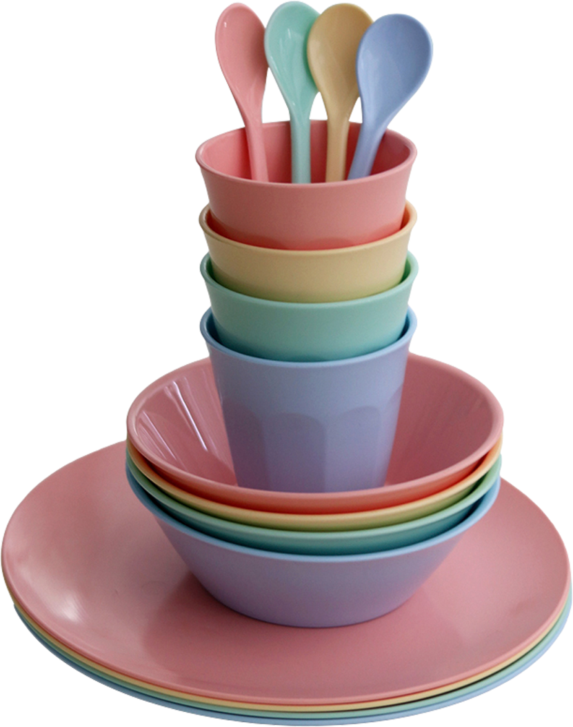 Koziol Nora Macarons Geschirr-Set 16-tlg. für 4