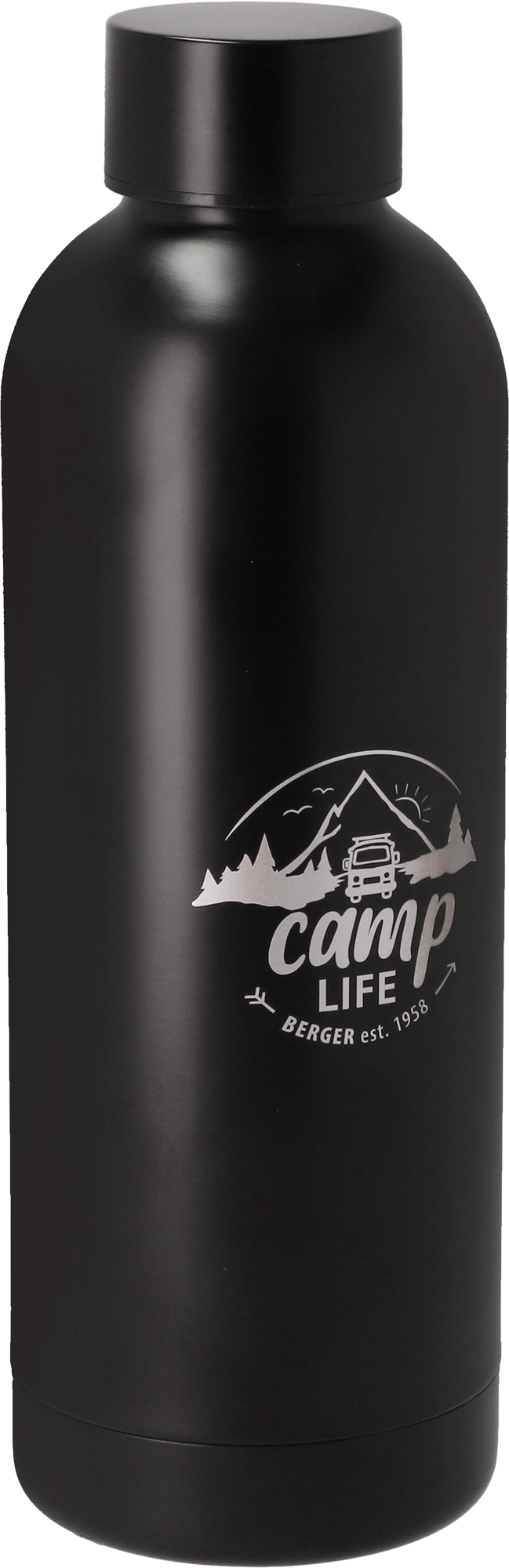 Camplife Edelstahl Thermo-Trinkflasche 500 ml schwarz matt - Isolierflaschen & Isobehälter