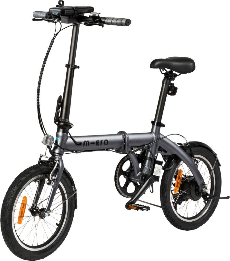 Micromobility Micro faltbares E-Bike 16 Zoll inklusive LED Lichterset und Akku 250W - Outdoor
