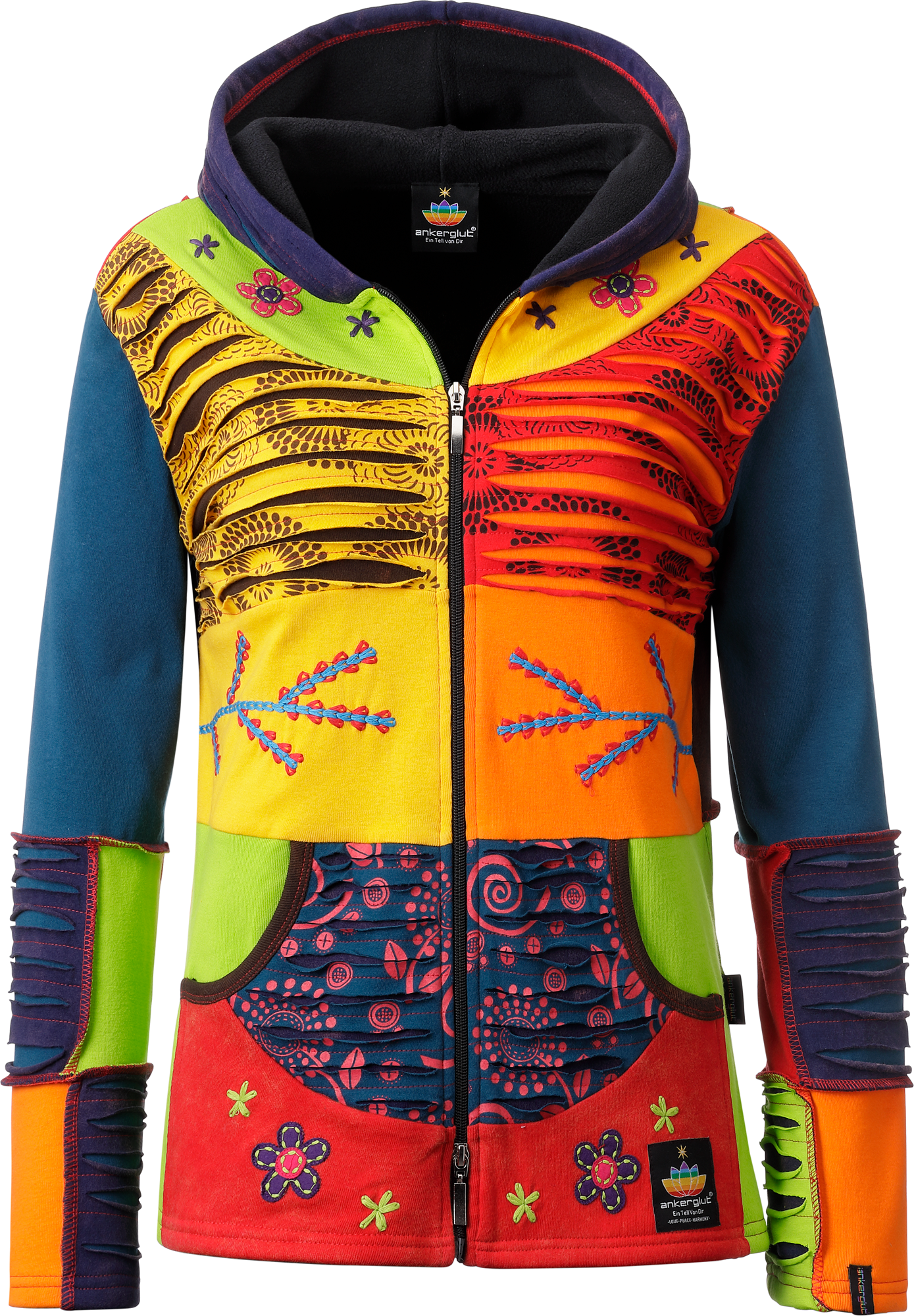 Ankerglut Ankerglutsonne Damen Patchwork Jacke bunt 50 - Damenjacken